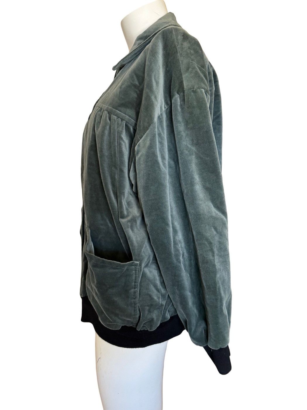 Other Vintage women’s 2 pc set coat pants sage green velvet plush Size M / US 6-8 / IT 42-44 - 5 Thumbnail