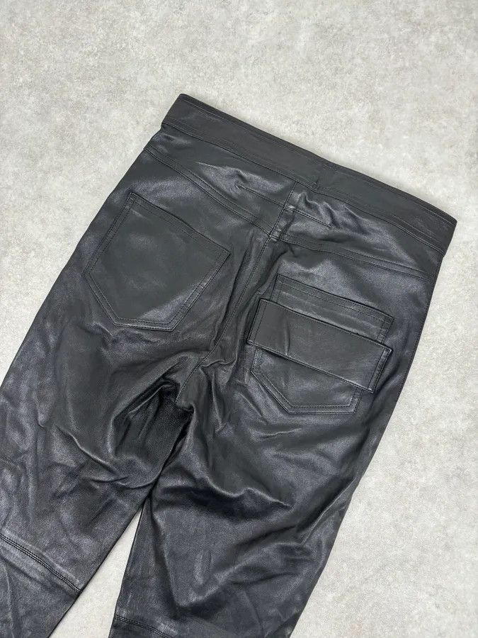 Givenchy 2010s Givenchy Black Leather Multi-Zip Skinny Pants Size 26" / US 2 / IT 38 - 8 Thumbnail