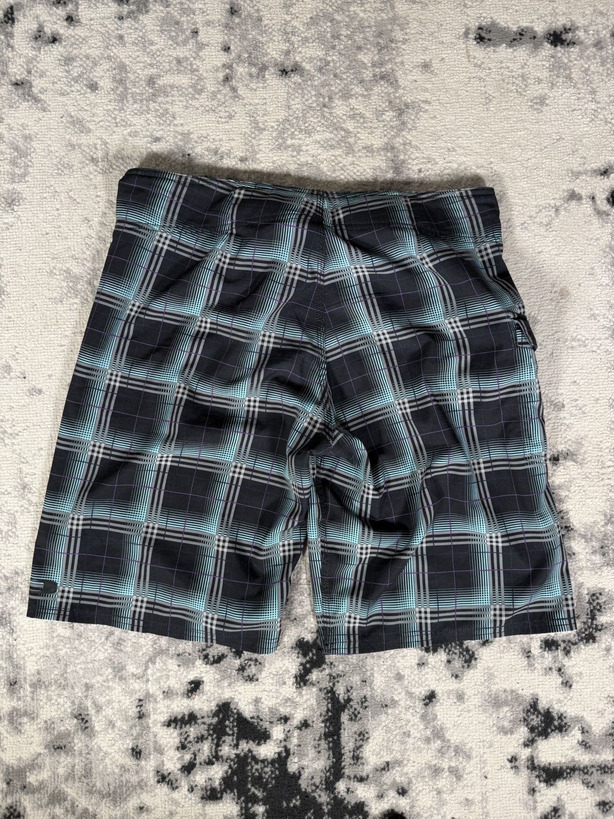 Oakley Y2K Oakley Checkered Blue Purple Checkered Board Shorts Size US 32 / EU 48 - 2 Thumbnail
