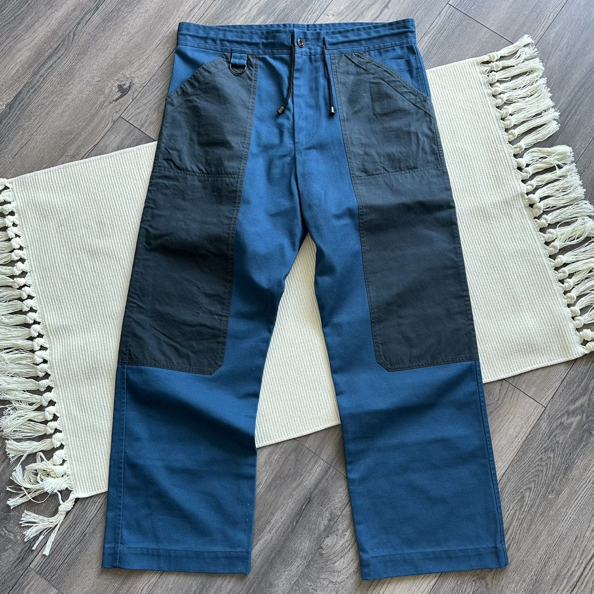Nicholas Daley NICHOLAS DALEY Two-Tone Waxed Cotton Pullcord Trousers Size US 30 / EU 46 - 1 Thumbnail