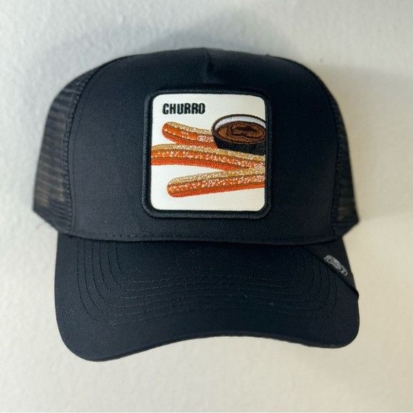 Designer NEW CHURRO PATCH BLACK TRUCKER MESH CAP Size ONE SIZE - 1 Thumbnail