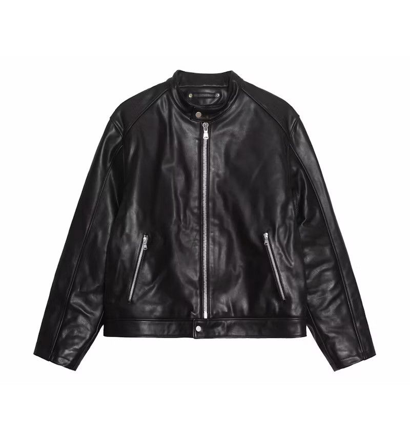 ジャケット・アウター Stussy WALES BONNER LEATHER VARSITY S Wales Bonner Leather Varsity Jacket Brown