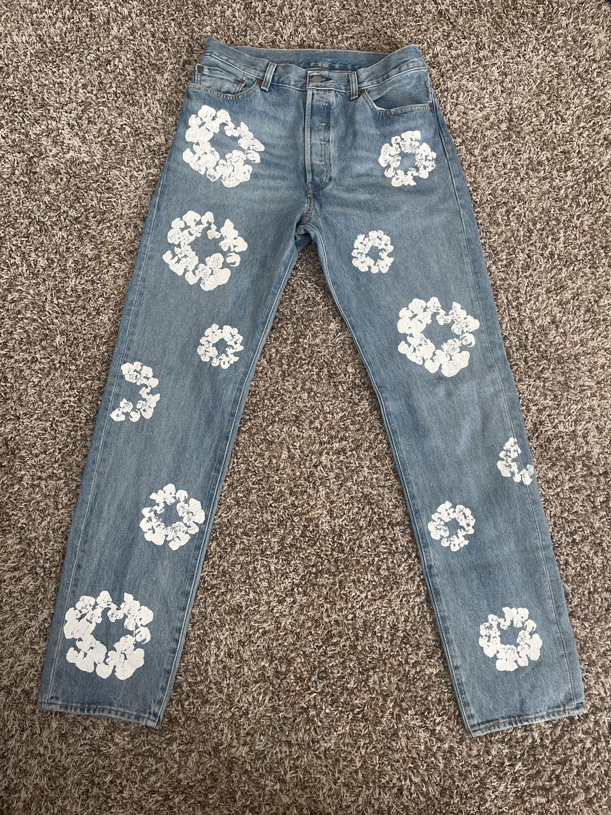 DENIM TEARS × Levi's Denim Tears x Levi’s Cotton Wreath Jeans Size US 34 / EU 50 - 1 Thumbnail