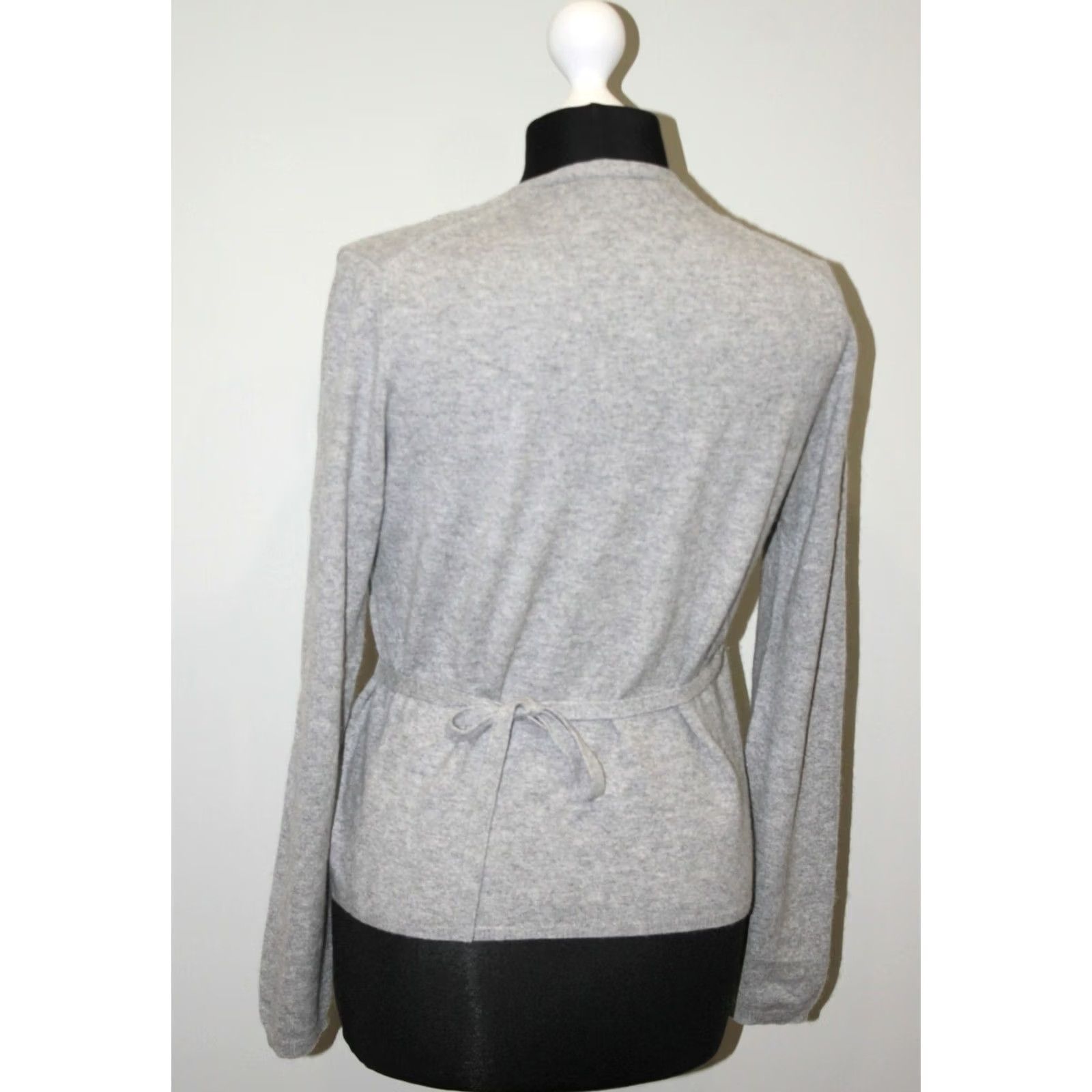 Allude Allude 100% cashmere womens grey cardigan robe wrap Size M Size M / US 6-8 / IT 42-44 - 4 Thumbnail