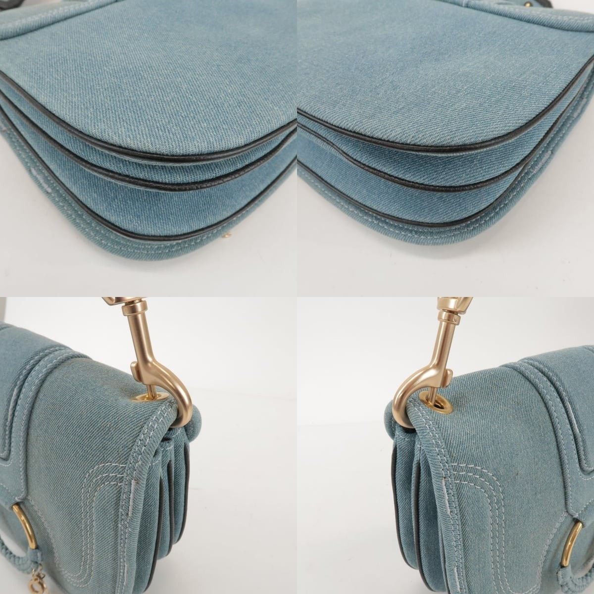 Chloe See by Chloe Hana Denim Shoulder Bag Blue Size ONE SIZE - 5 Thumbnail