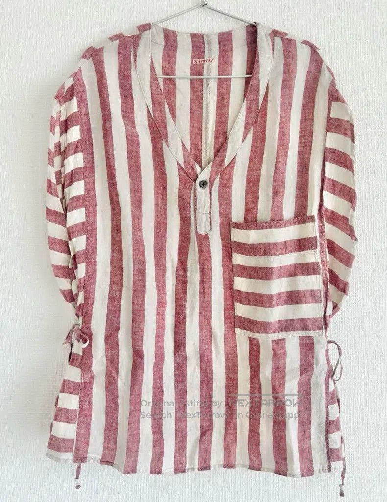 Kapital Kapital Striped linen lace-ups vest blouse Size S / US 4 / IT 40 - 1 Thumbnail