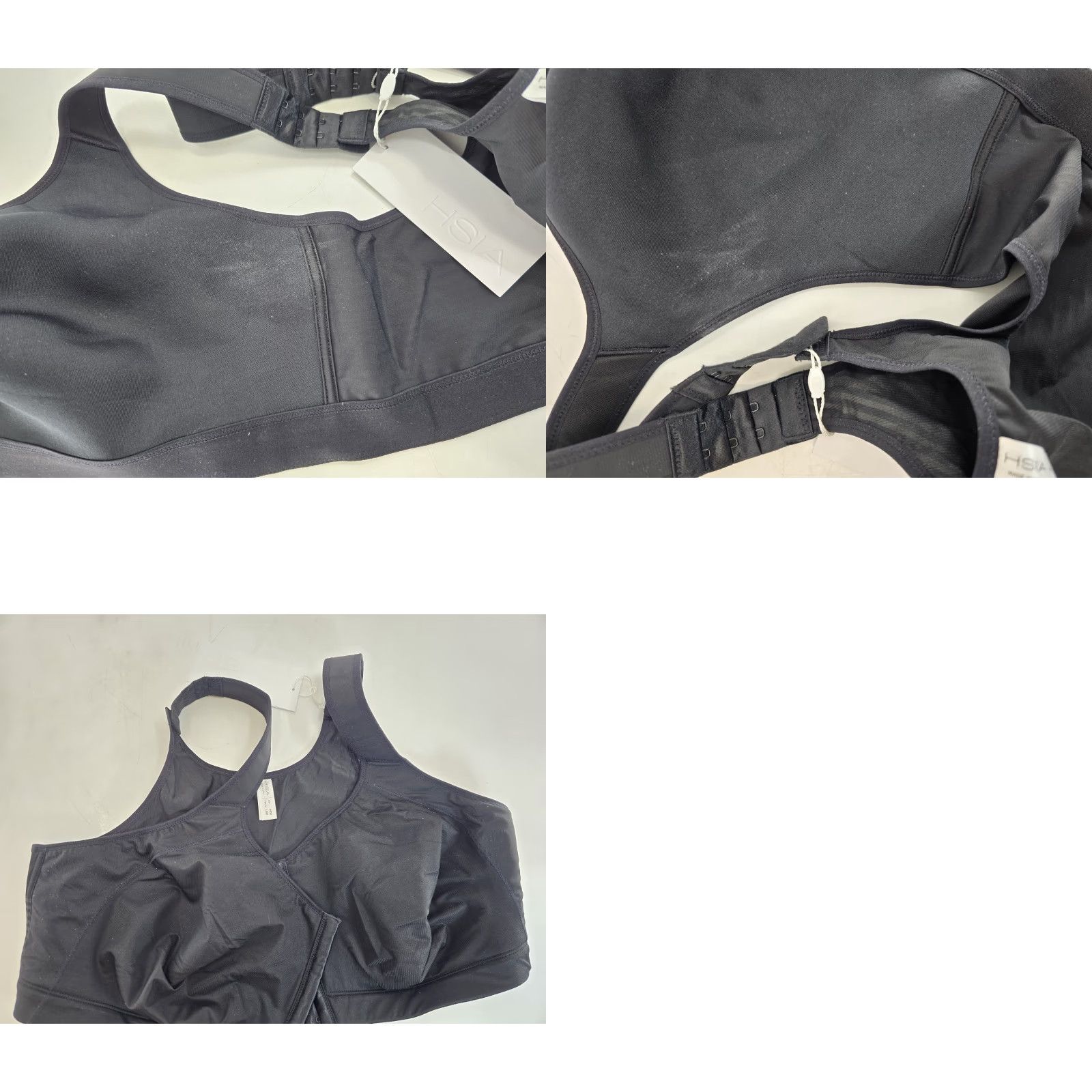 Vintage HSIA Posture Bra - Wireless Front Closure - Black - Size 44DD - NWT Size ONE SIZE - 8 Thumbnail