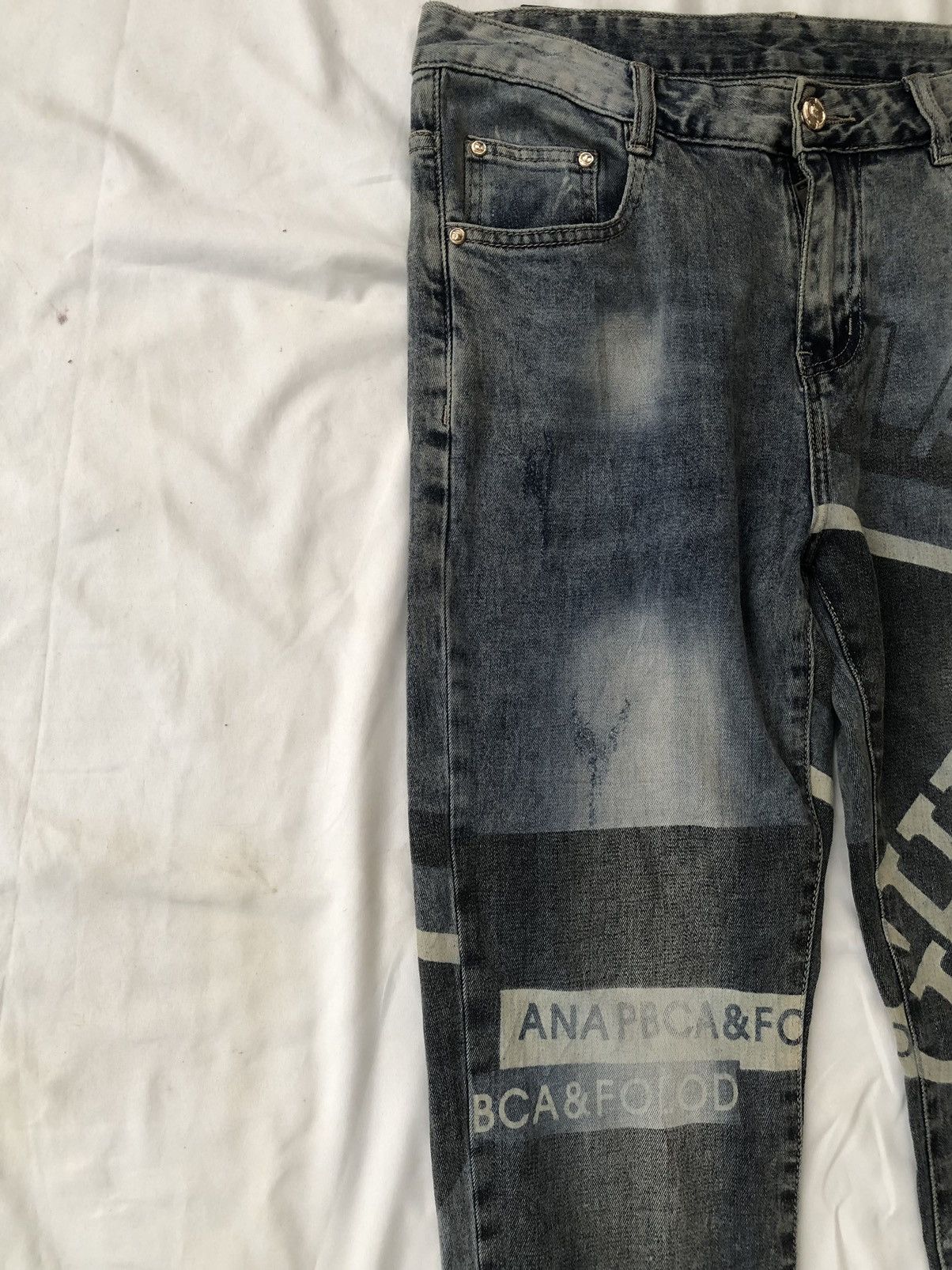 Hysteric Glamour Japanese Poem Artwork Denim Jeans Size US 32 / EU 48 - 4 Thumbnail