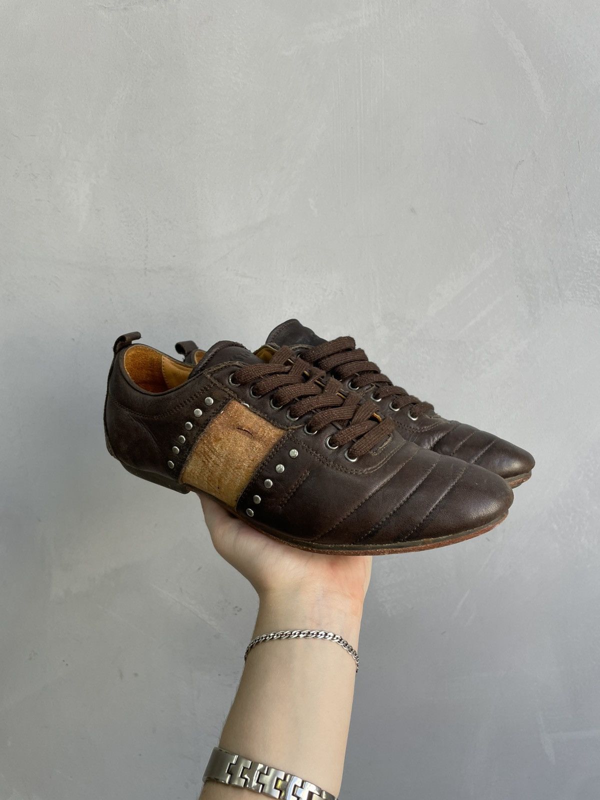 Blackstone Rare avant garde studded A.S.98 style leather low boots Size US 6.5 / EU 39-40 - 1 Thumbnail