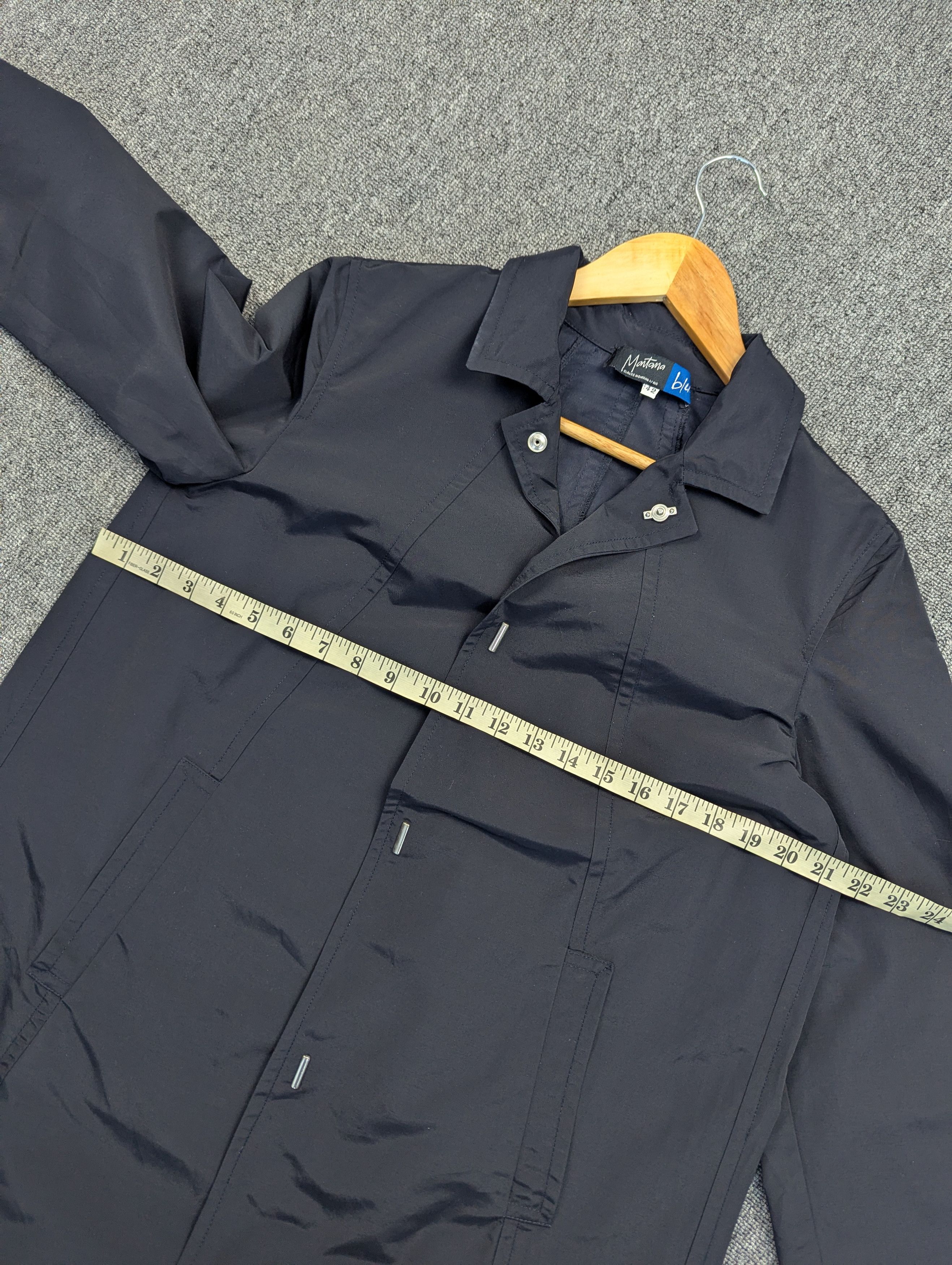 Claude Montana Claude Montana Blu Navy Blue Long Coat Jacket Size M / US 6-8 / IT 42-44 - 11 Thumbnail