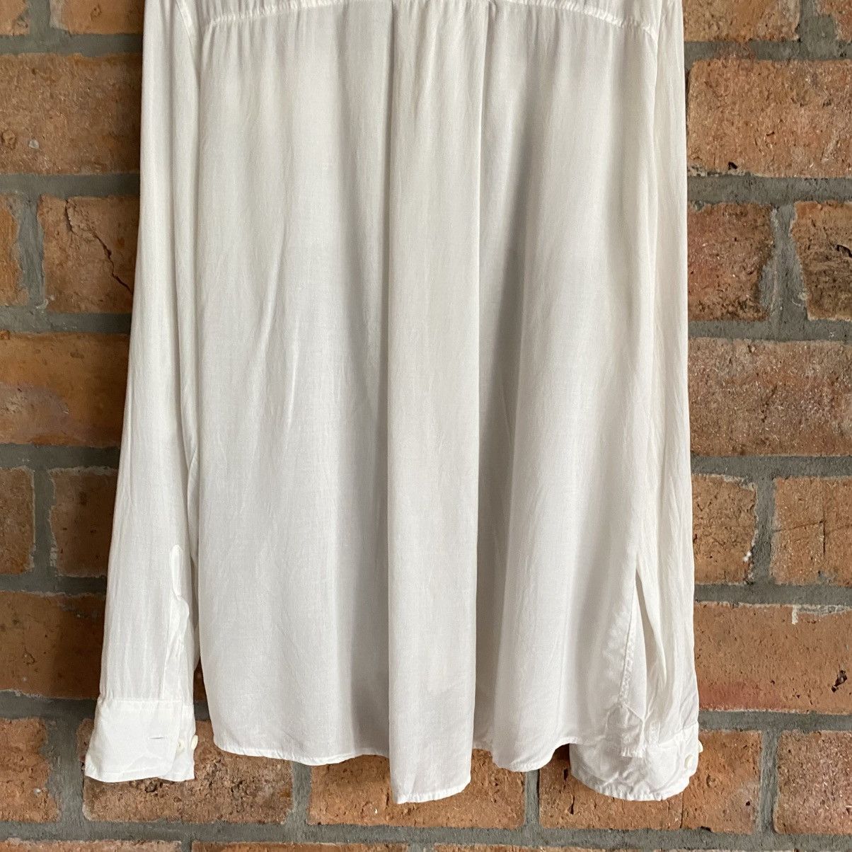 Japanese Brand G.O.A White Soft Pocket Shirt Size ONE SIZE - 9 Thumbnail