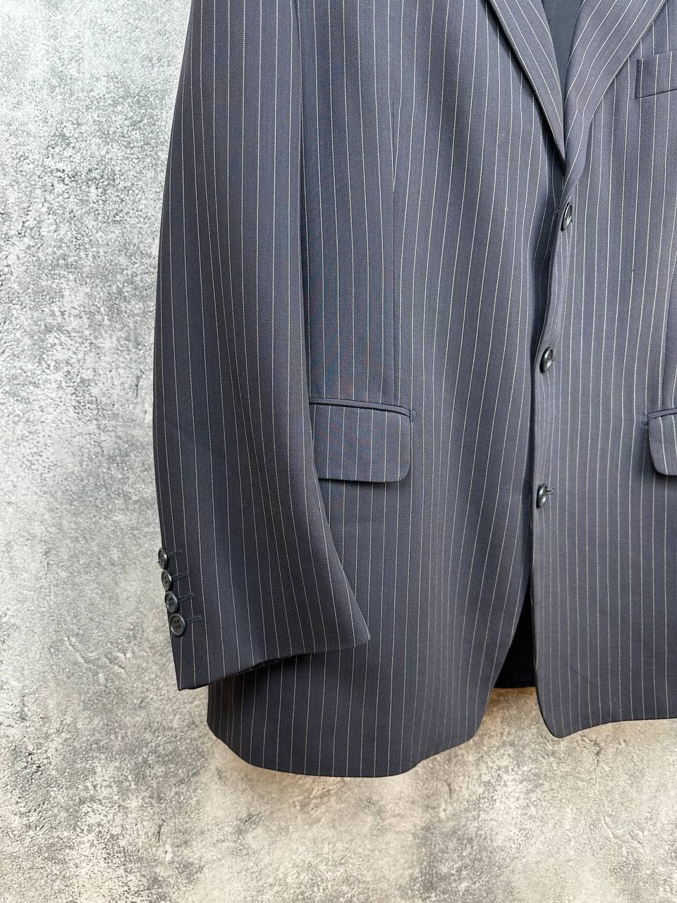 Yves Saint Laurent Yves Saint Laurent Pour Homme 90s Pinstripe Pure Wool Blazer Size 52R - 6 Thumbnail