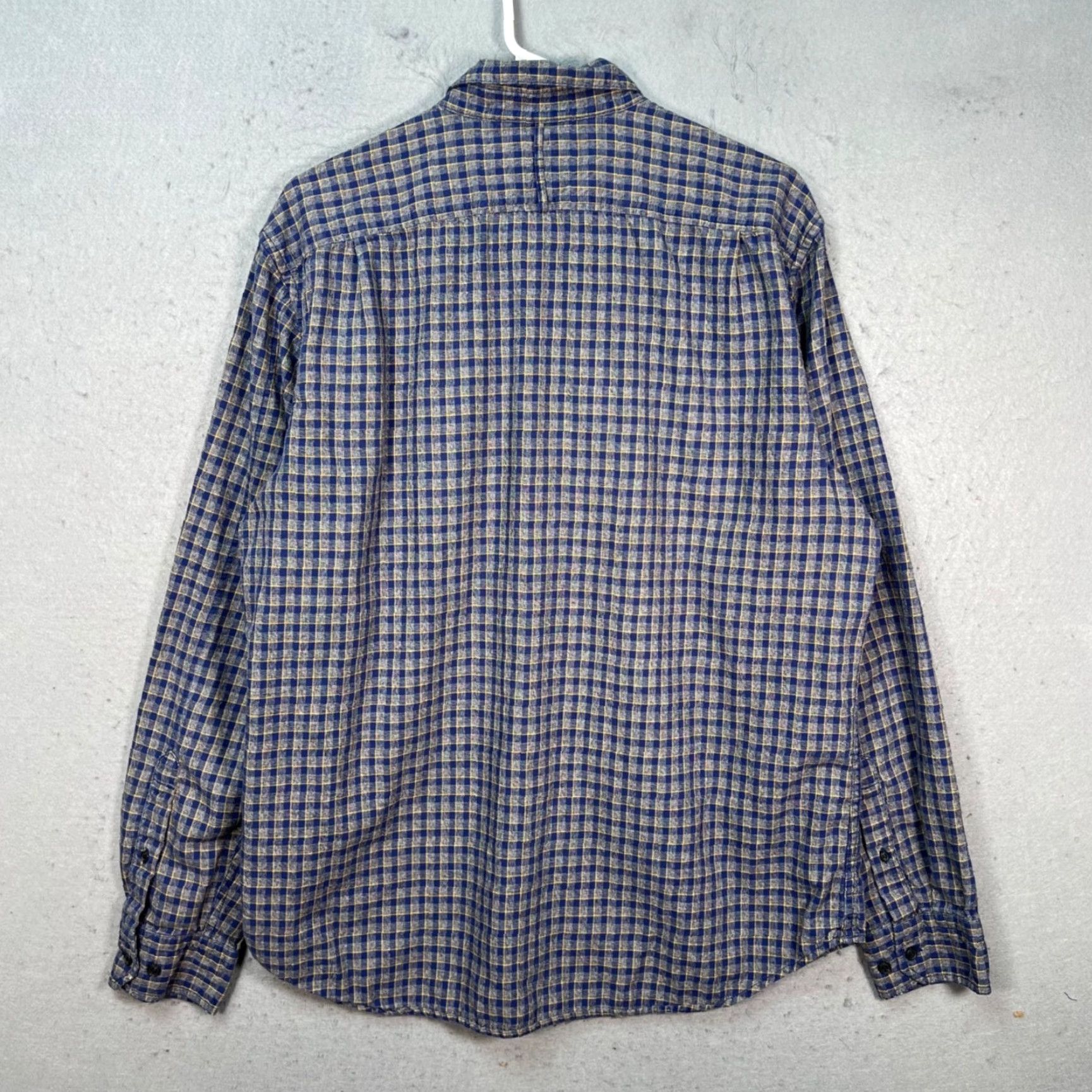 Banana Republic Banana Republic Mens Size L Blue Luxe Flannel Camden Fit Plaid Shirt Size US L / EU 52-54 / 3 - 2 Thumbnail