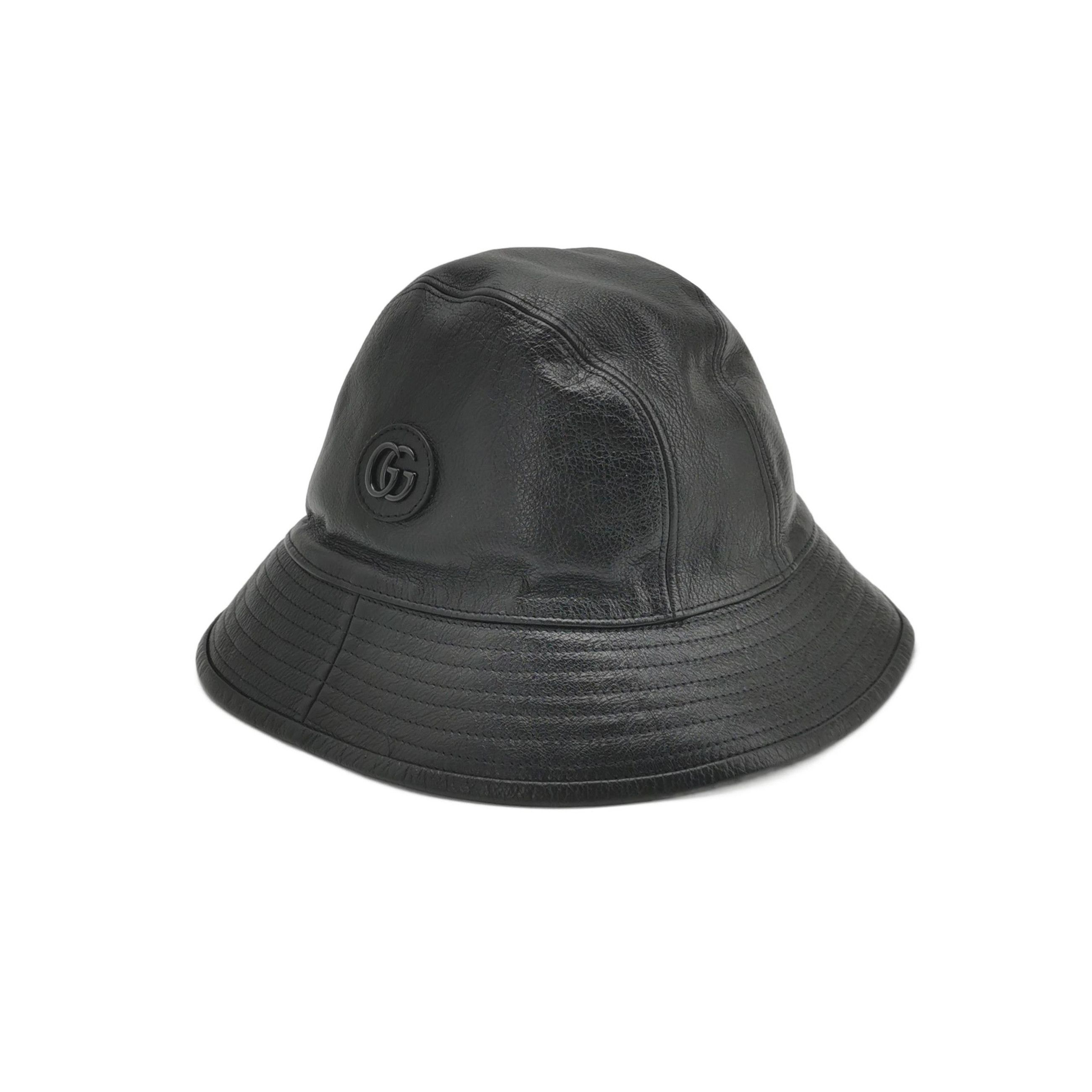 Gucci Gucci Leather Double G Bucket Hat Size M Size ONE SIZE - 1 Thumbnail
