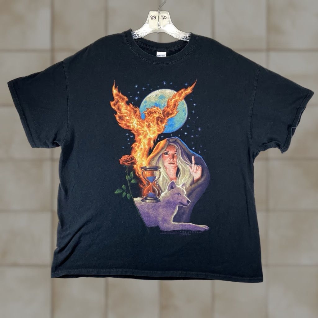 Gildan VINTAGE Trans Siberian Orchestra Shirt XL Black Graphic 80s Witch Wolf Phoenix Band T-Shirt Men 2017 Retro Limited Edition Size US XL / EU 56 / 4 - 1 Thumbnail