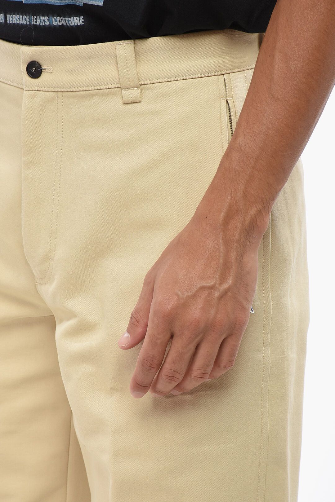 Lanvin og1mm0426 Lightweight Cotton Pant in Beige Size US 30 / EU 46 - 3 Thumbnail