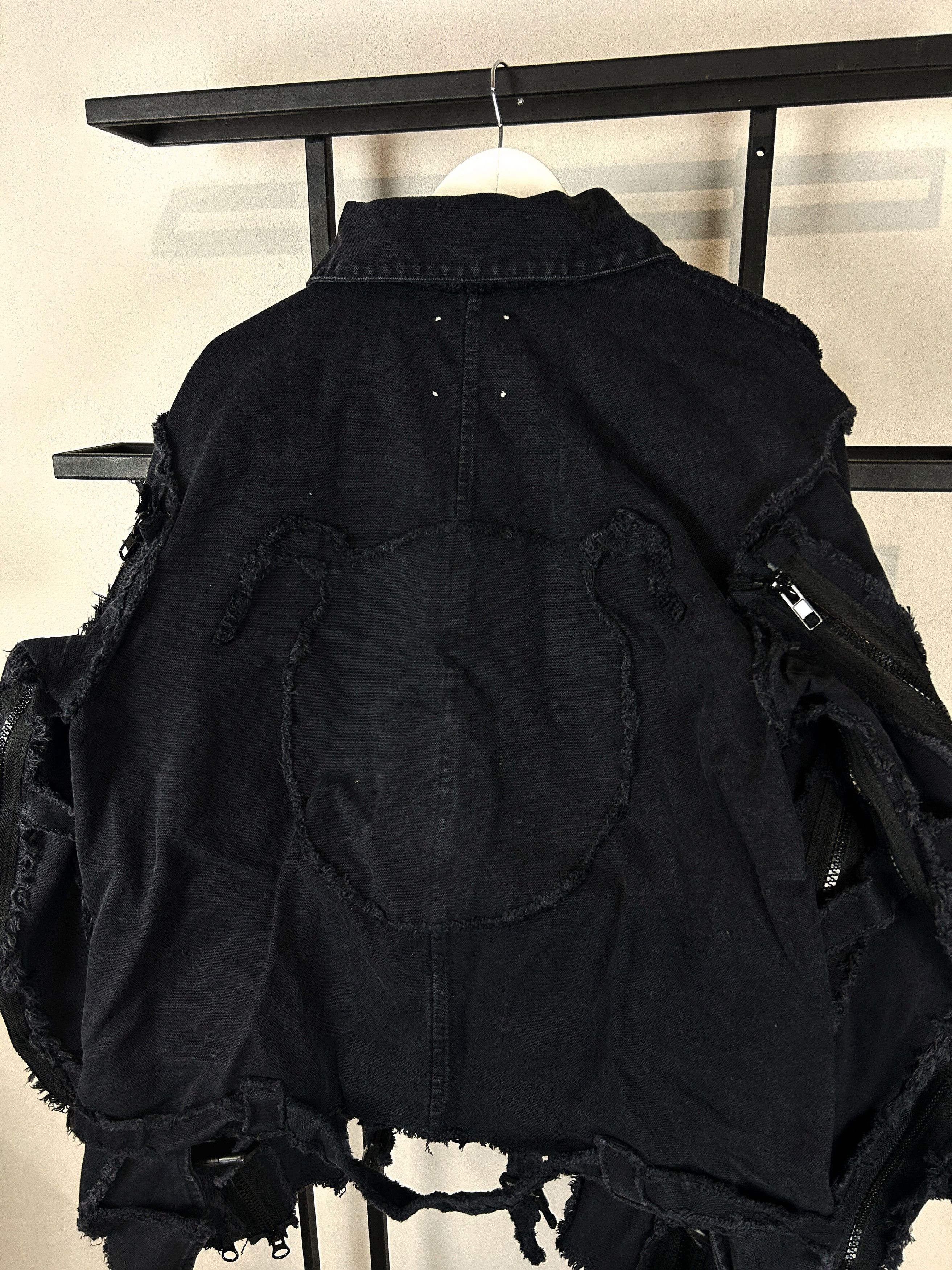 Yohji Yamamoto Distressed Black Cropped Jacket Zip Sleeve Grunge Punk Y2K Size US XL / EU 56 / 4 - 15 Thumbnail
