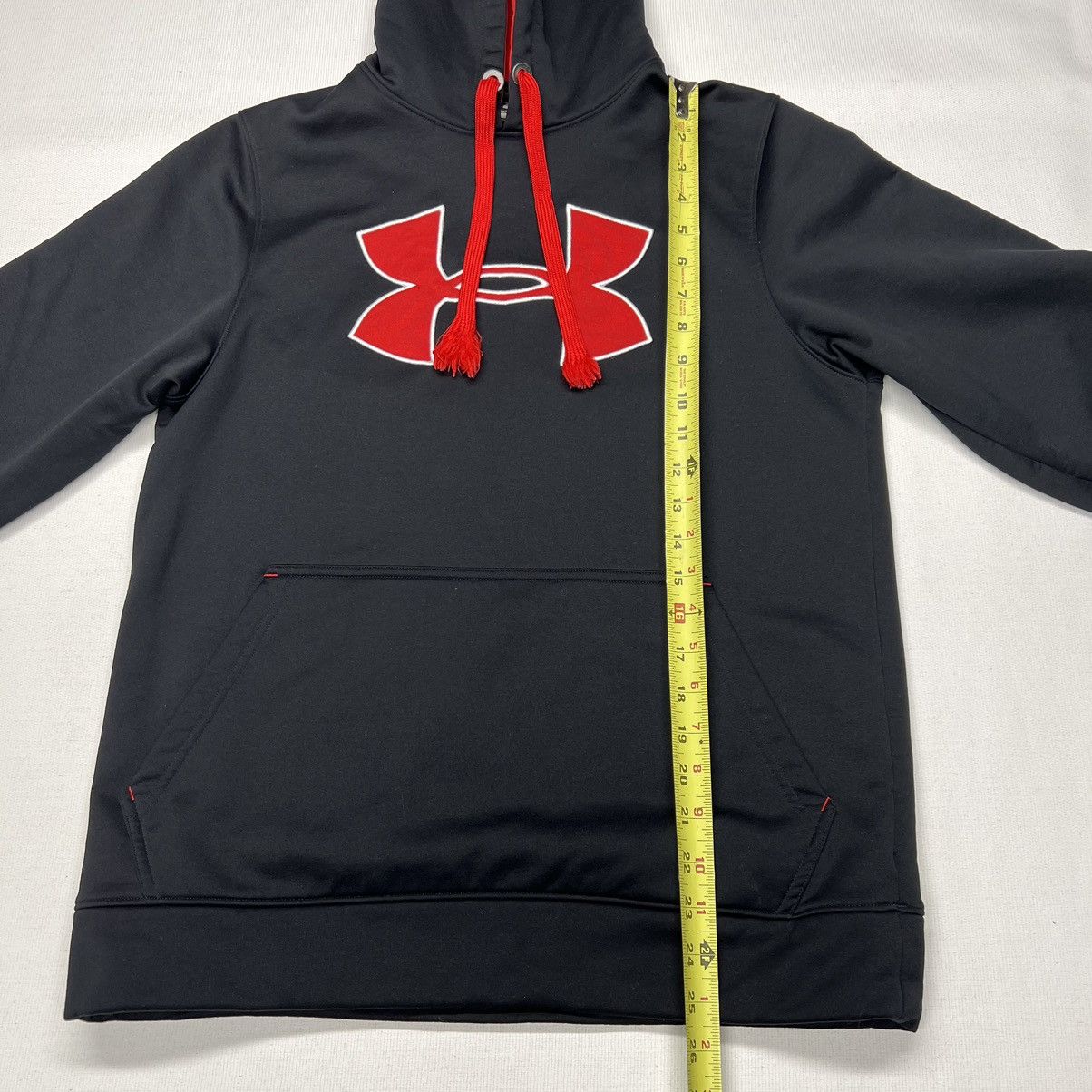 Under Armour Under Armour Hoodie Black Red Fleece Sweatshirt Logo Size US S / EU 44-46 / 1 - 15 Thumbnail