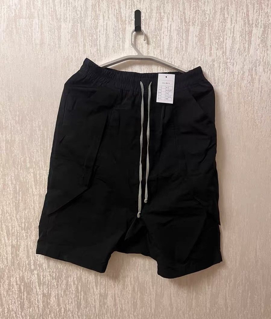 Rick Owens Rick Owens Black Dropped Crotch Shorts, Men's Size US 32 / EU 48 - 1 Thumbnail