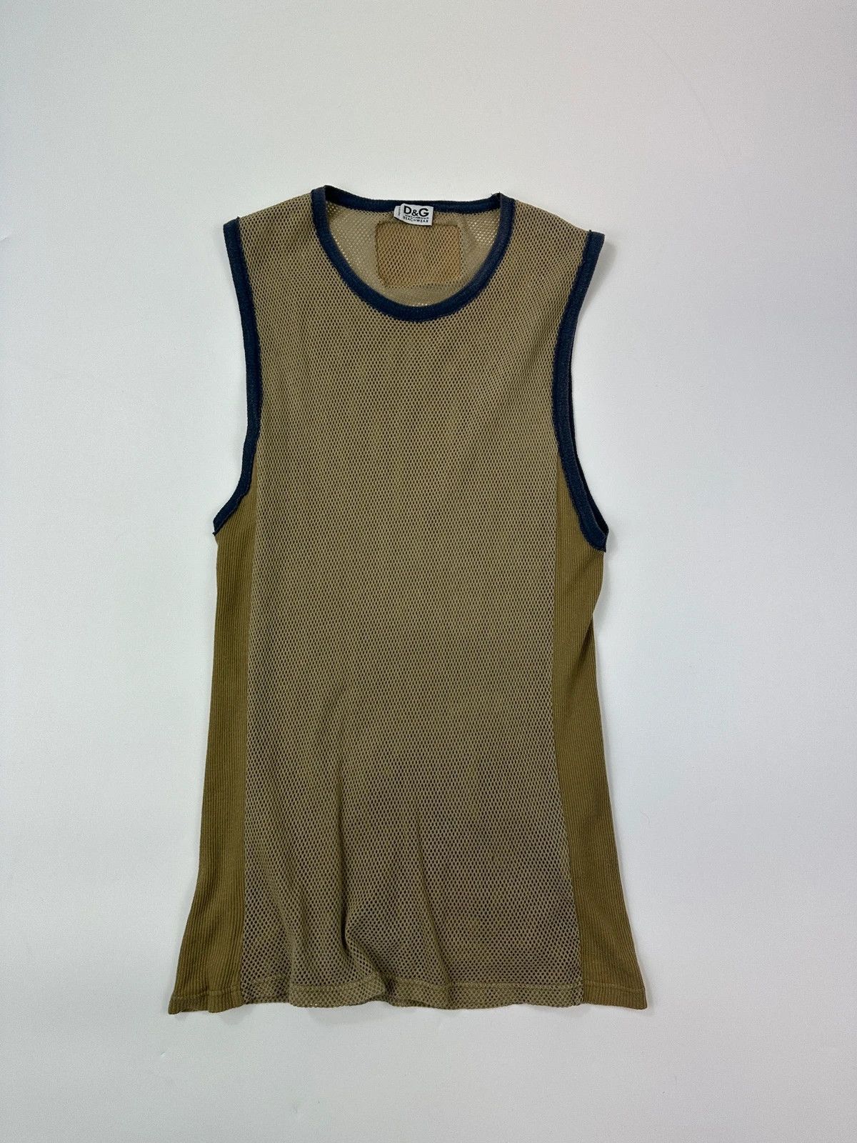 Dolce & Gabbana Dolce & Gabbana SS2003 Khaki Cargo Pocket Mesh Tank Top Size US S / EU 44-46 / 1 - 1 Thumbnail