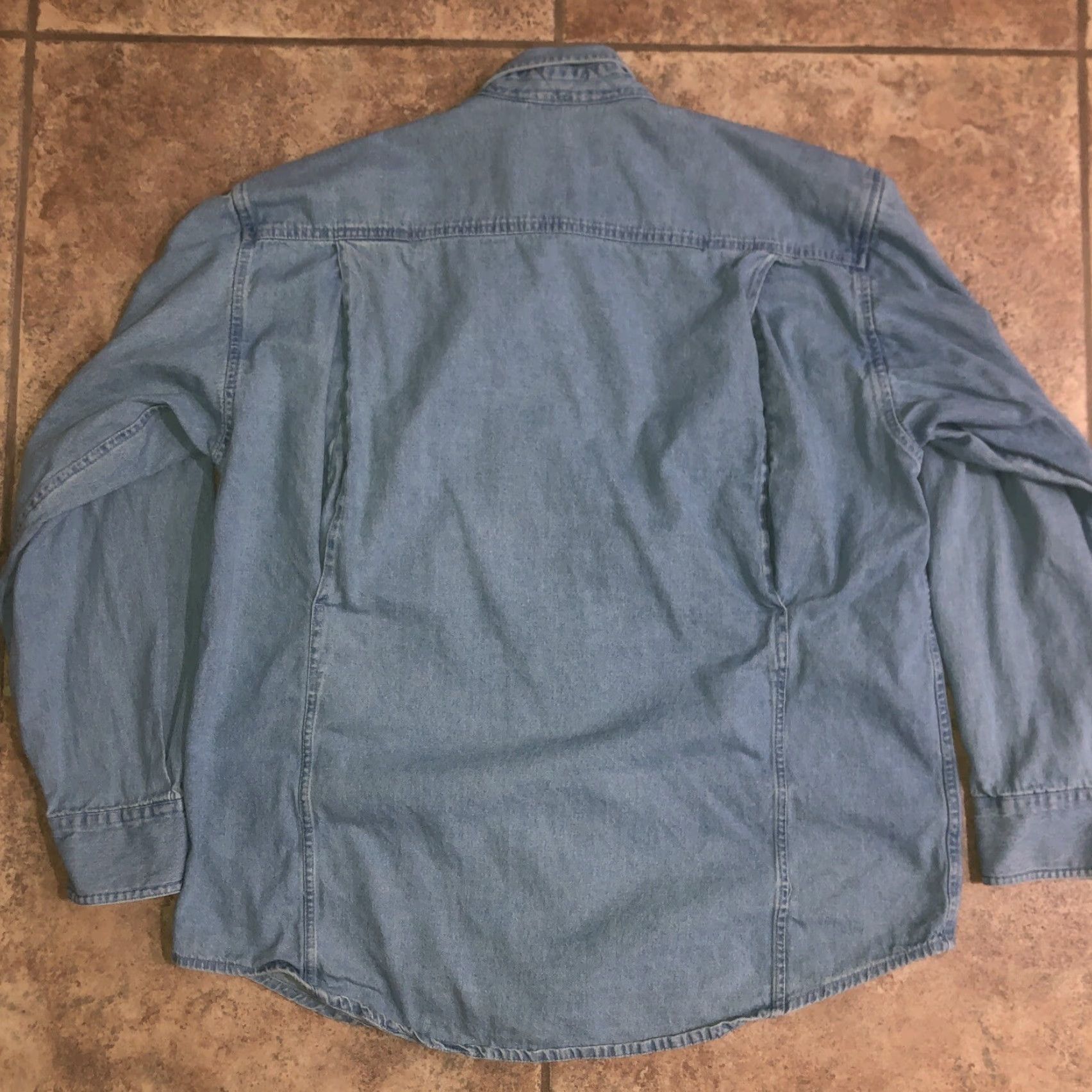 Vintage VINTAGE Bob Allen Denim Longsleeve Shirt Mens Size L Blue Denim Long Sleeve Shirt Men L Blue Brand Bob Allen Size US L / EU 52-54 / 3 - 4 Thumbnail