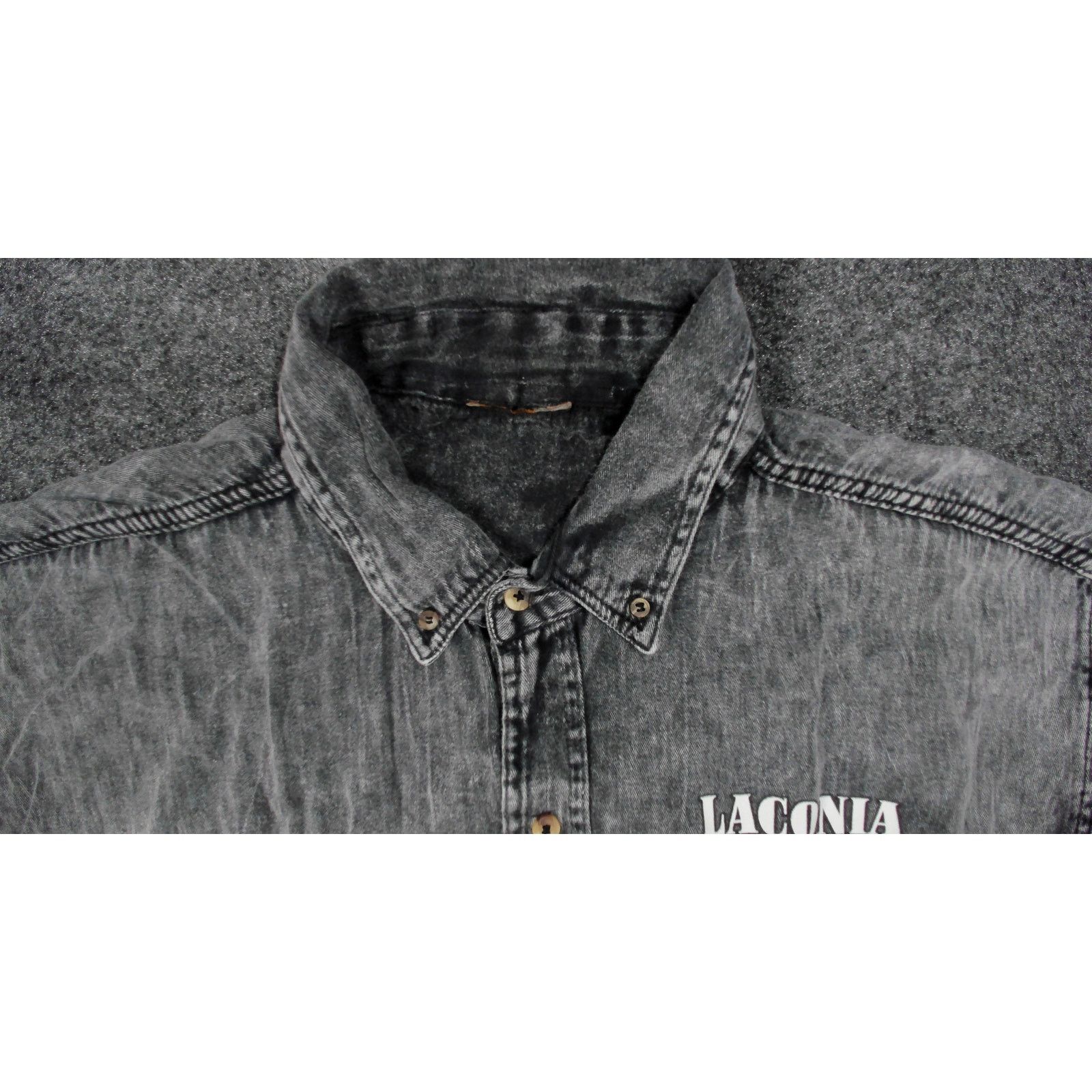 Vintage Custom / Oversized Distressed Acid Wash Biker Vest 3XL Size US XXL / EU 58 / 5 - 11 Thumbnail