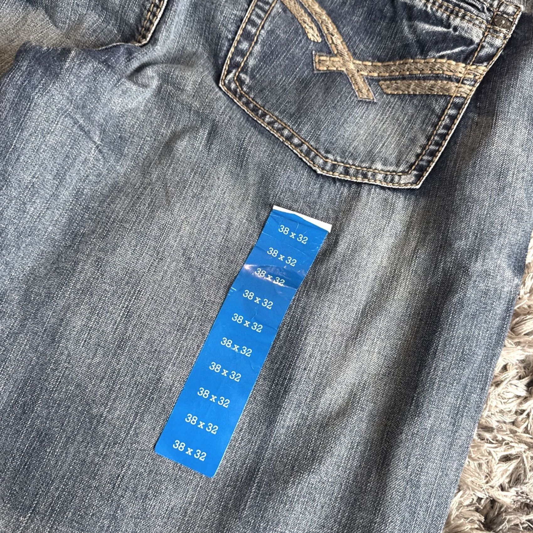 Vintage VINTAGE Axel Jeans Men’s Size 38x32 Blue Straight Embroidered Y2K 00s BNWT Style Size US 38 / EU 54 - 3 Thumbnail