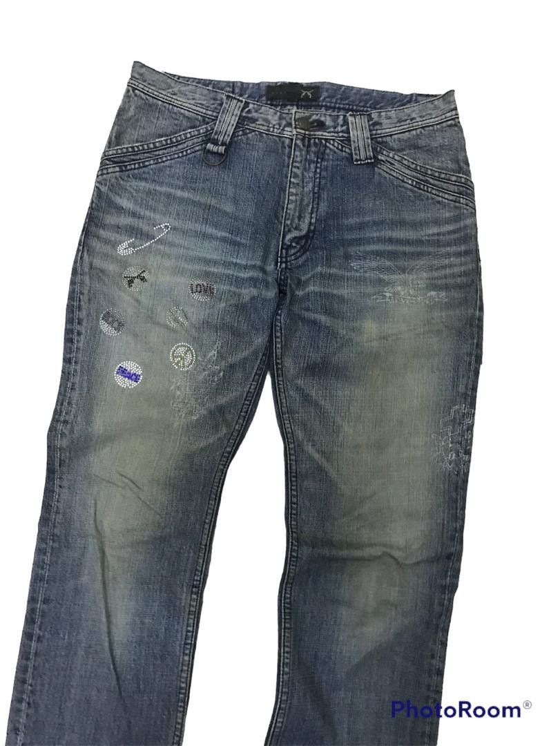 Hysteric Glamour 💥Vtg Japanese Roarguns Japan Art Denim Size US 31 - 3 Thumbnail