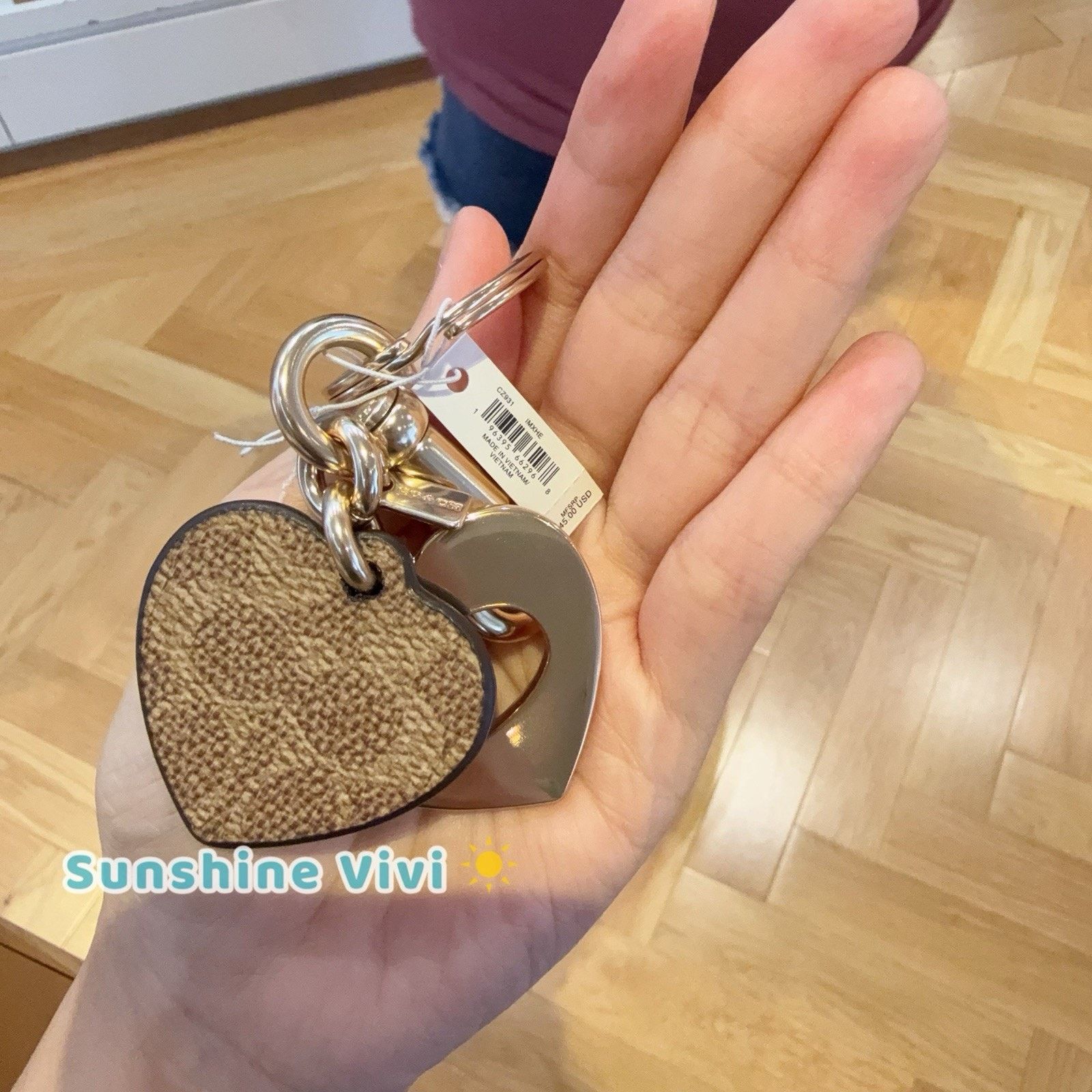 Coach NWT Coach Keychain Signature Metal Heart Key Ring CZ931 Size ONE SIZE - 2 Thumbnail