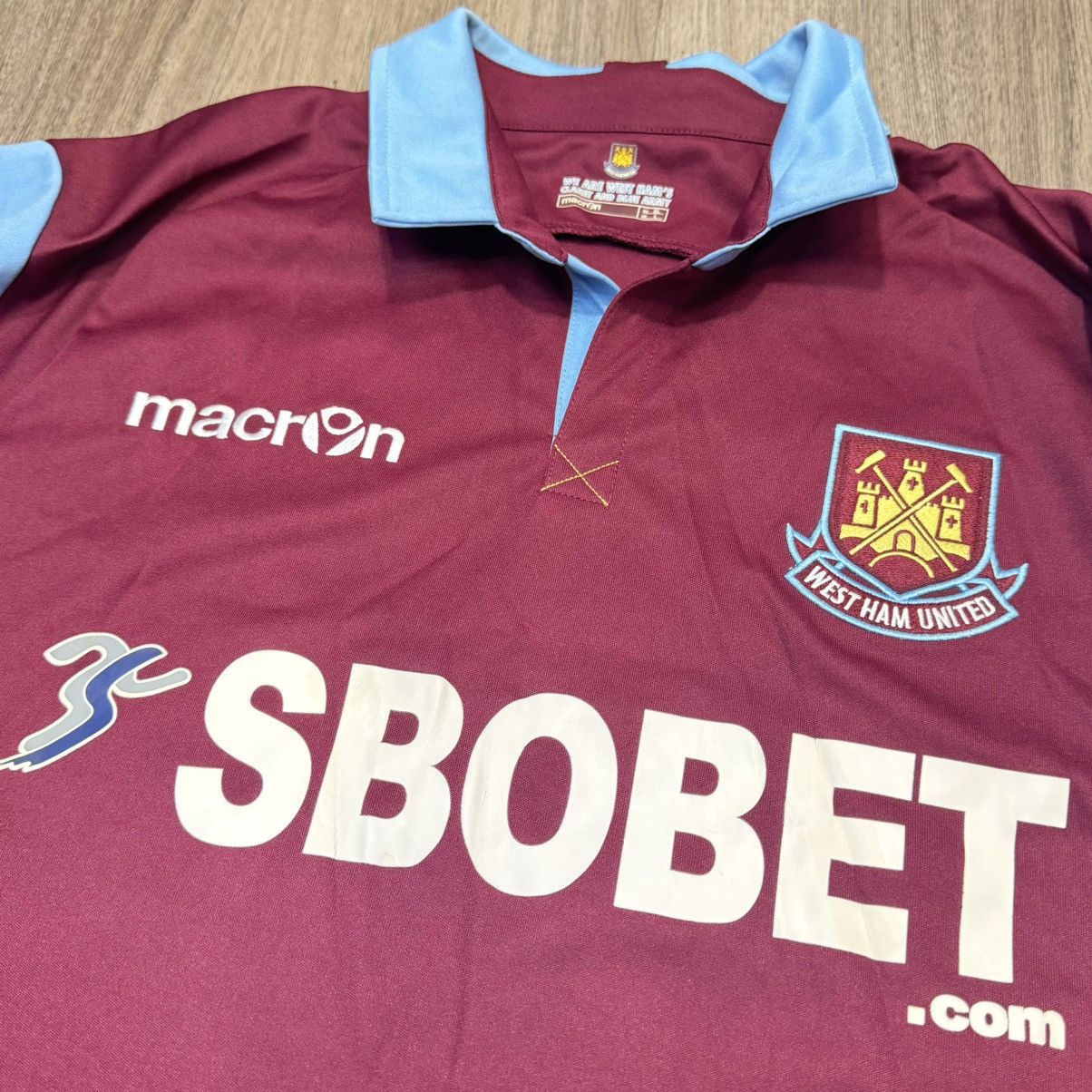 Macron West ham 10/11 home shirt #34 Keane Size US L / EU 52-54 / 3 - 3 Thumbnail