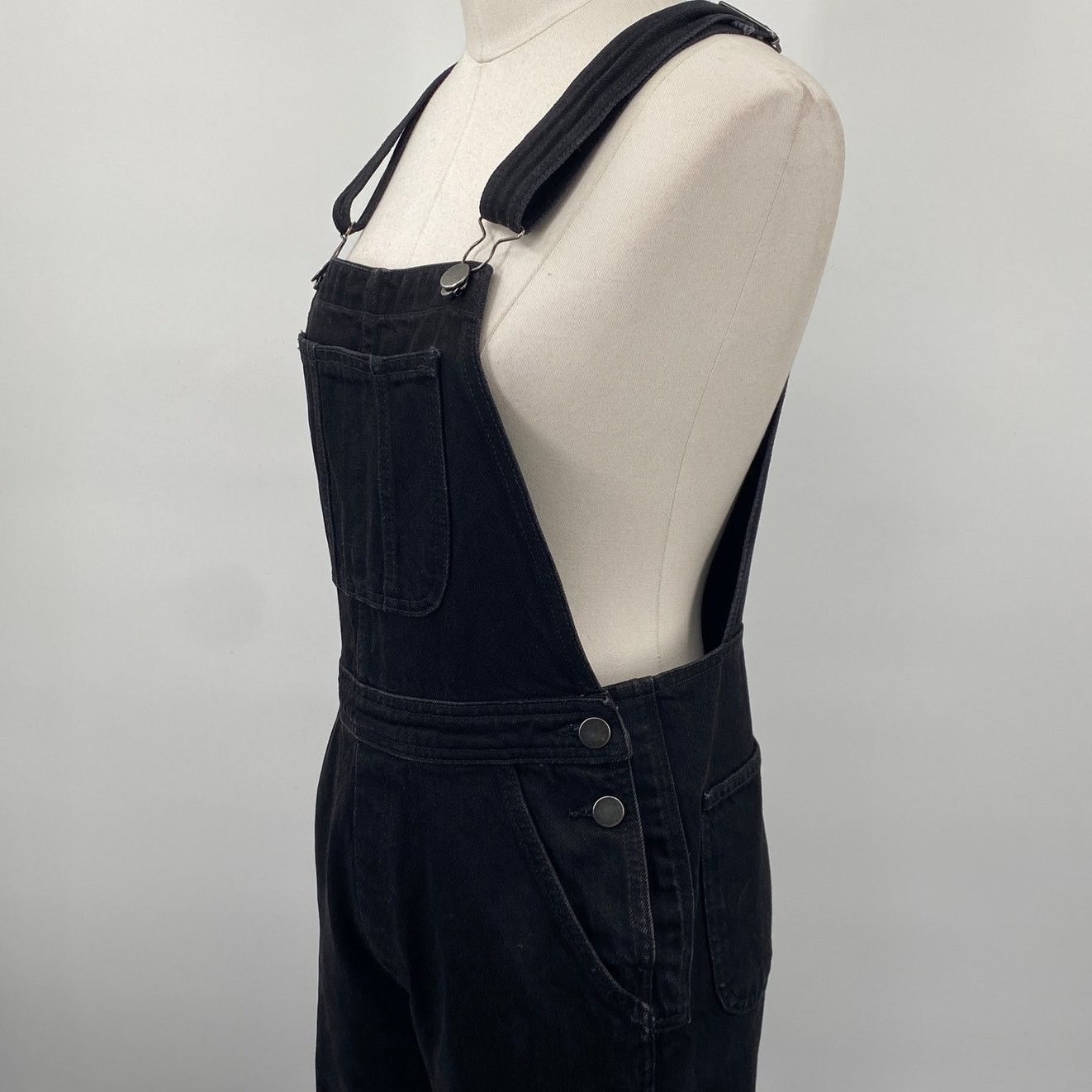 American Apparel Vintage Y2k American Apparel Overall Black Cotton Denim XS Size 26" / US 2 / IT 38 - 4 Thumbnail