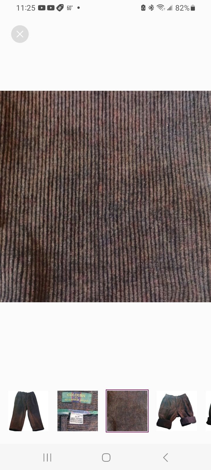 Alexander Julian Vintage 'COLOURS' by Alexander Julian Brown Corduroy Pants Size US 31 - 3 Thumbnail