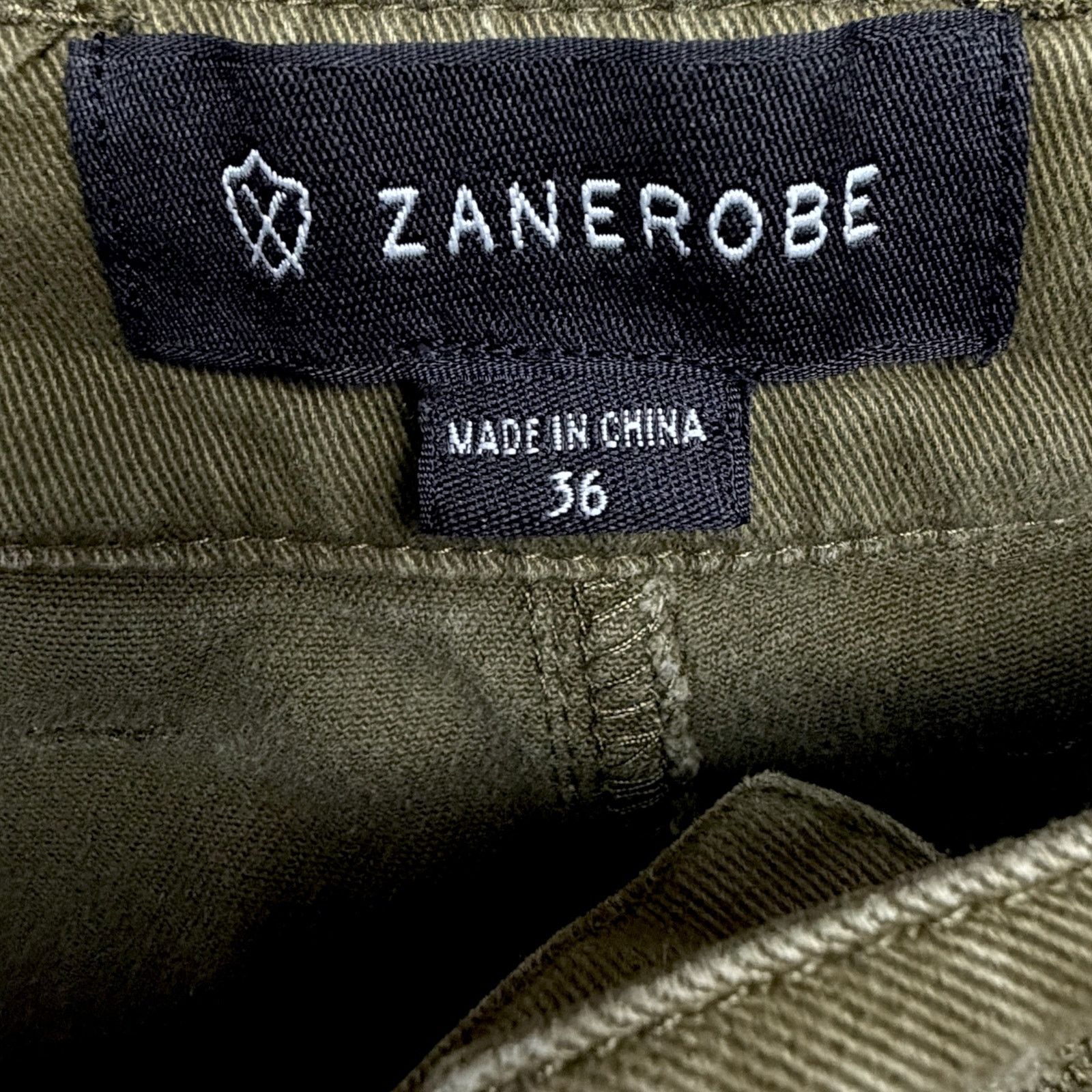 Zanerobe Zanerobe Olive Green Mens 36x30 Khaki Chino Stretch Joggers Size US 36 / EU 52 - 5 Thumbnail