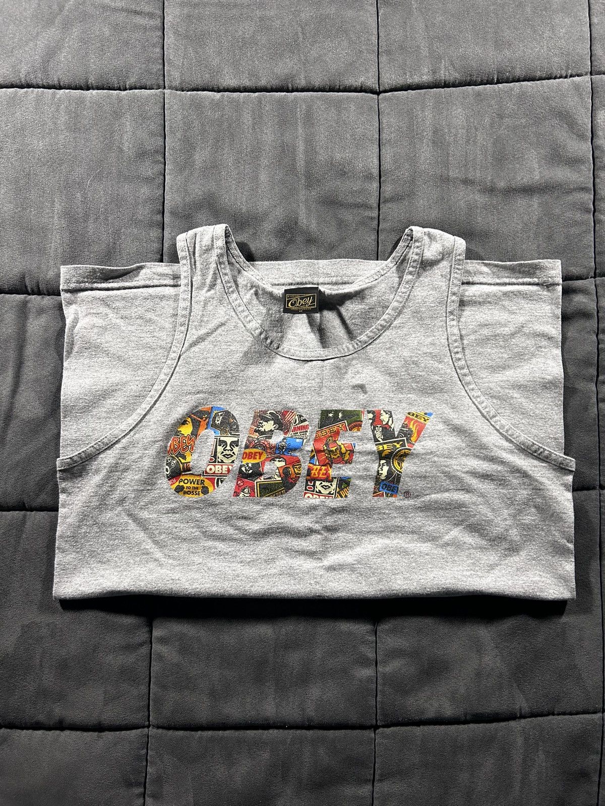 Obey Obey grey comic print tank top Size US M / EU 48-50 / 2 - 4 Thumbnail