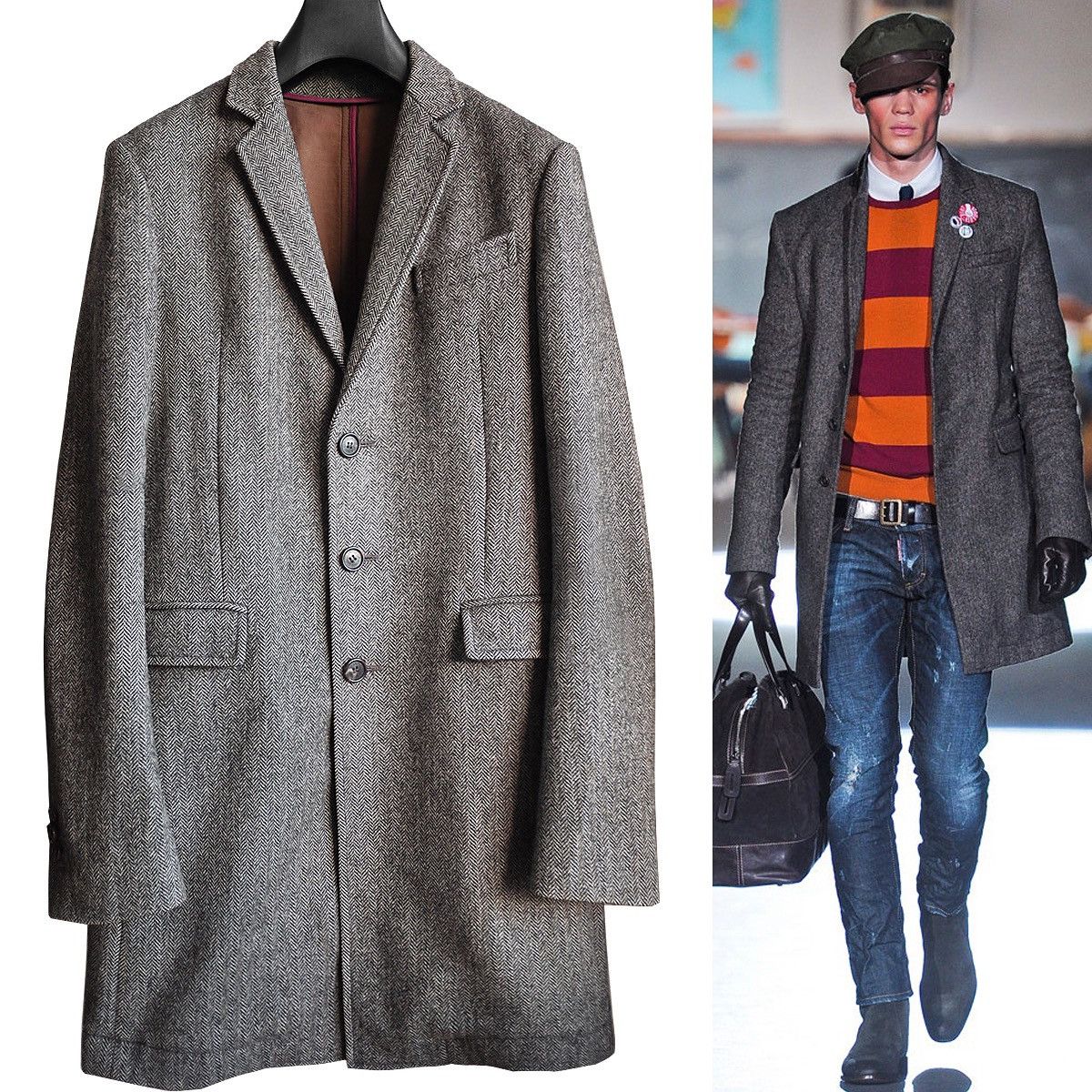 Dsquared2 Dsquared2 aw12 Runway Gray Chesterfield Wool Coat Size US S / EU 44-46 / 1 - 1 Thumbnail