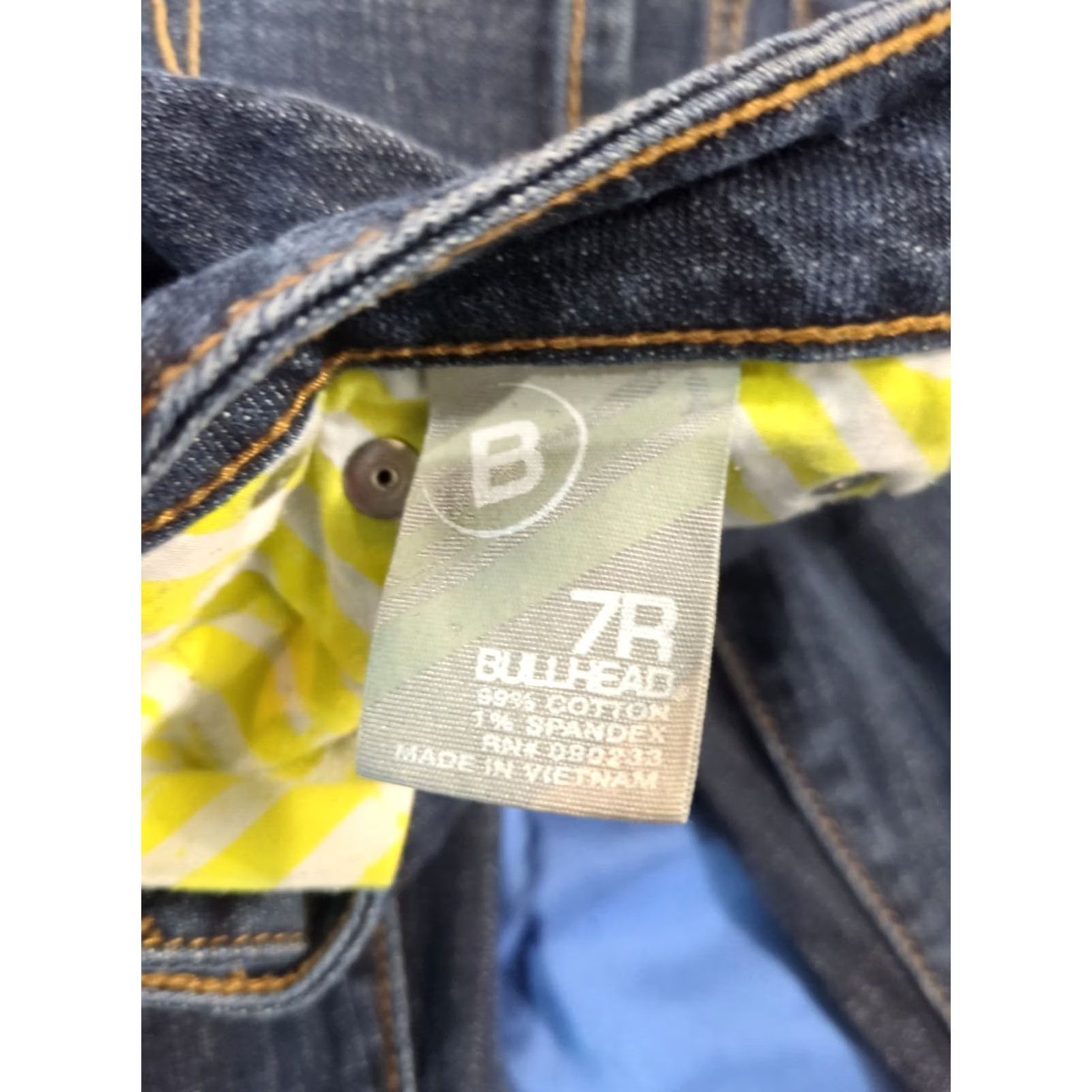 Vintage Bullhead Newport Skinny Flare Jeans 7R Dark Denim Stretch Low Rise Women's Jeans All Day Slim Length Full Length Blue Regular 7R Vintage No Size 28" / US 6 / IT 42 - 5 Thumbnail