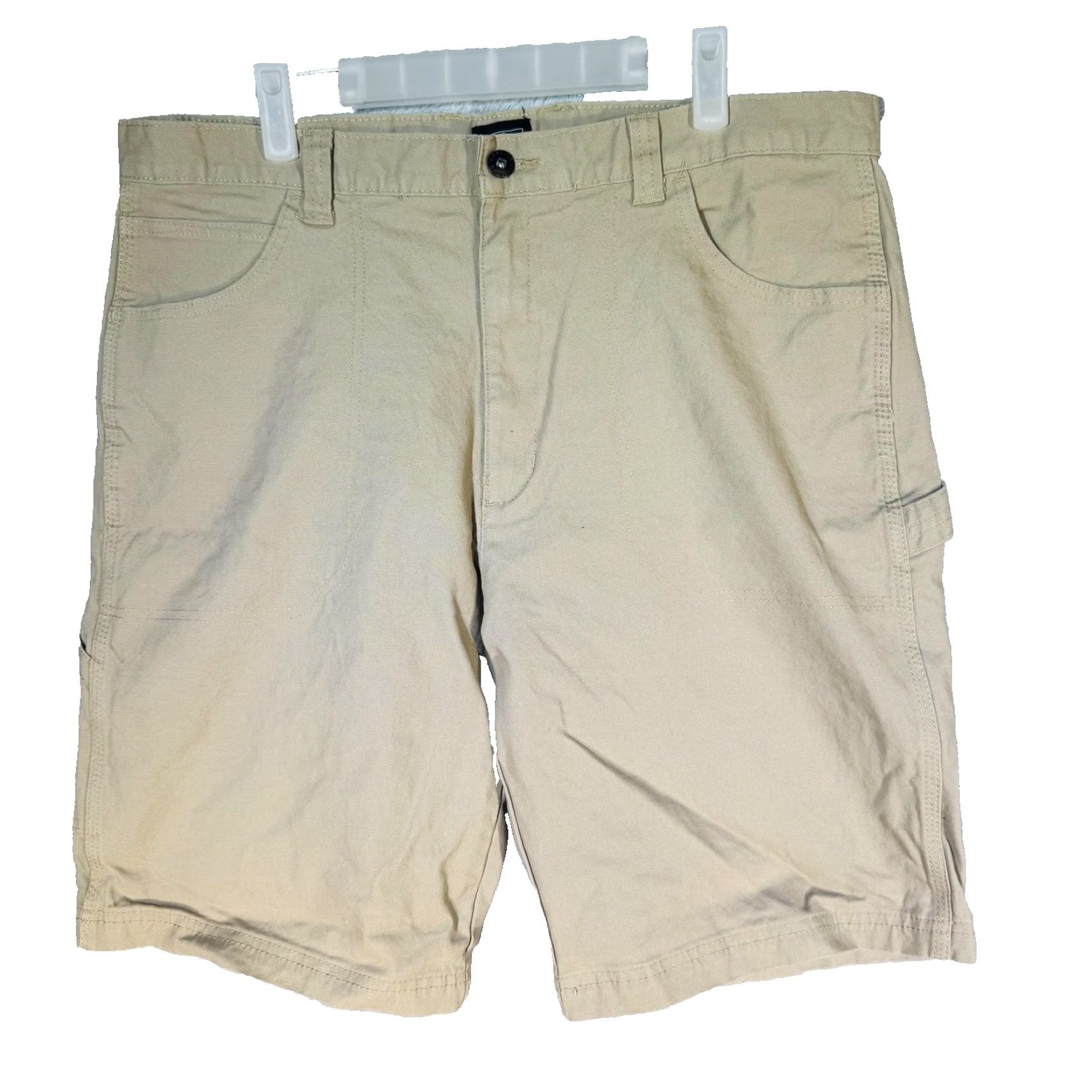 Dickies Dickies Shorts Mens M Beige Cargo Relaxed Fit 11 Inseam Pockets Canvas Cotton Zip Fly Button Closure Workwear Casual Size US 31 - 5 Thumbnail