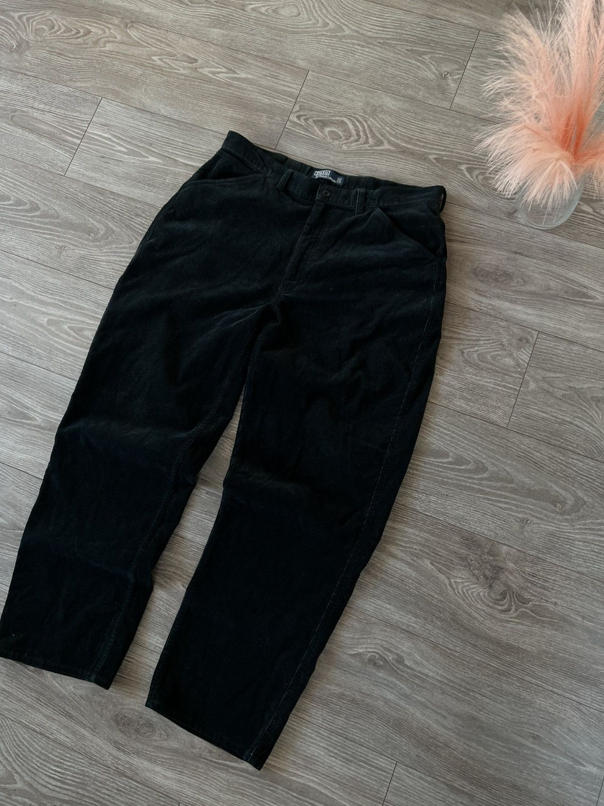 Polo Ralph Lauren × Ralph Lauren × Vintage ‼️Polo by Ralph Lauren Vintage Welur Teddy Casual Patch Pants Size US 36 / EU 52 - 3 Thumbnail