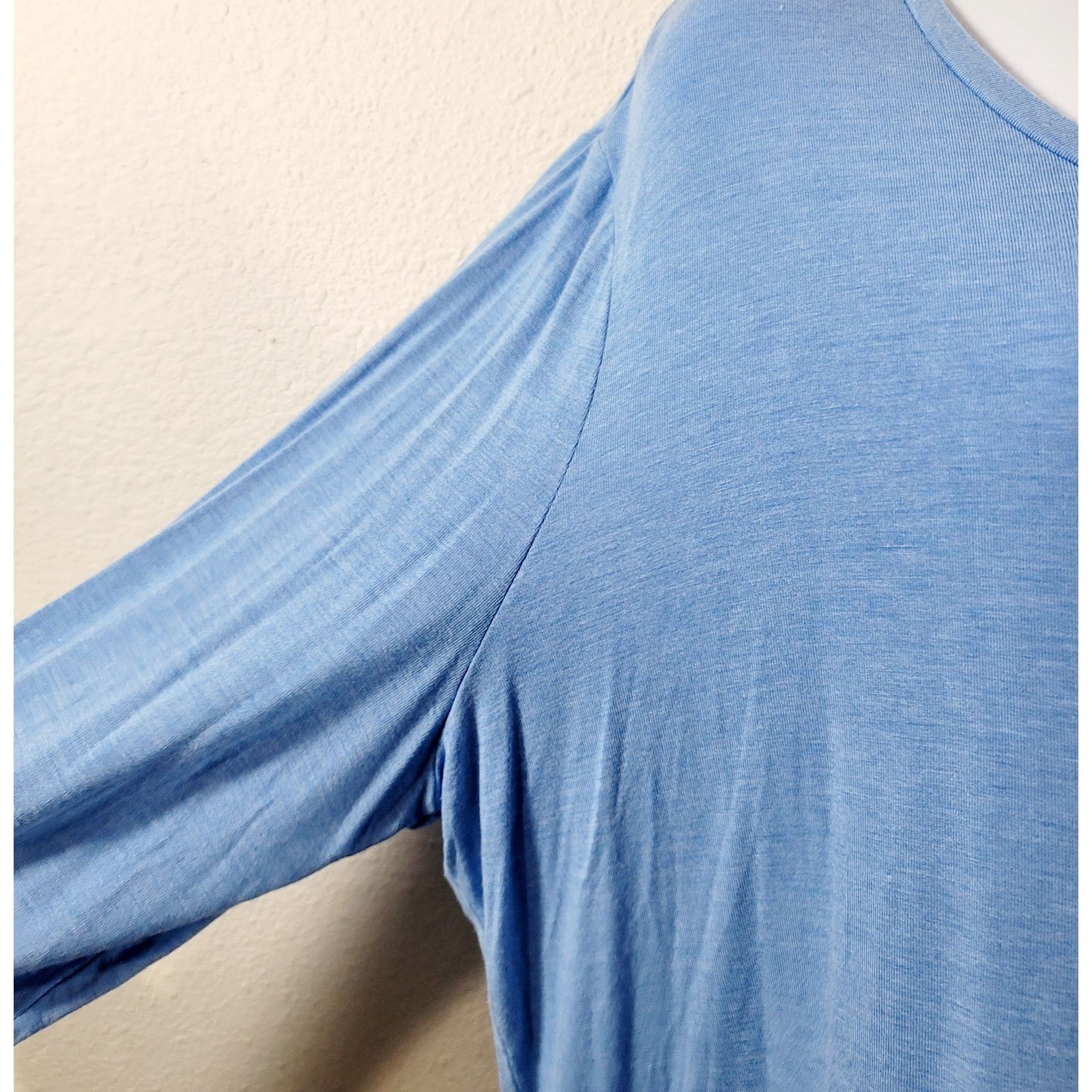 Other Cato Blue Heathered Round Neck Top XL Lightweight Soft Size XL / US 12-14 / IT 48-50 - 6 Thumbnail