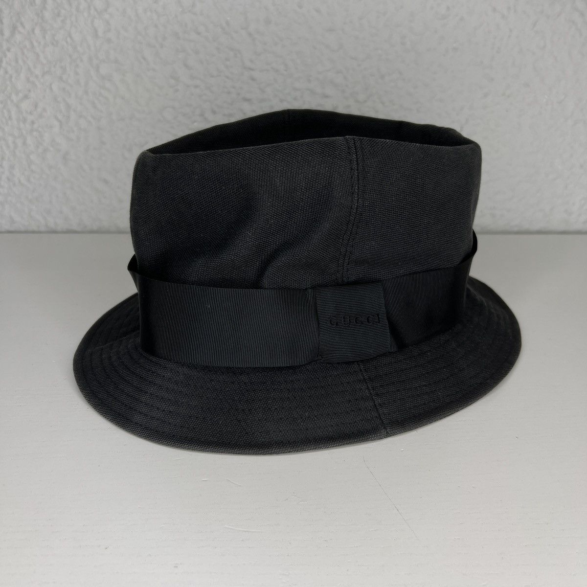 image of Colour Gucci Bucket Hat Monogram Black Allblack, Men's