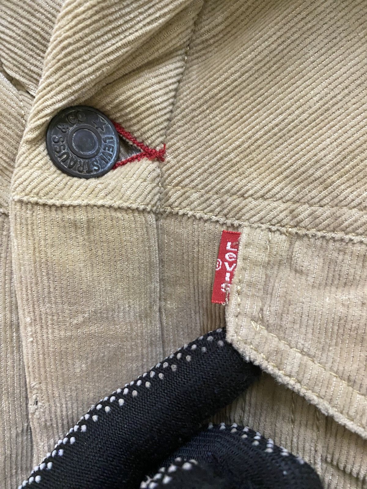 Levi's Vintage Redloop Faux Shearling Corduroy Sherpa Trucker Size M / US 6-8 / IT 42-44 - 6 Thumbnail