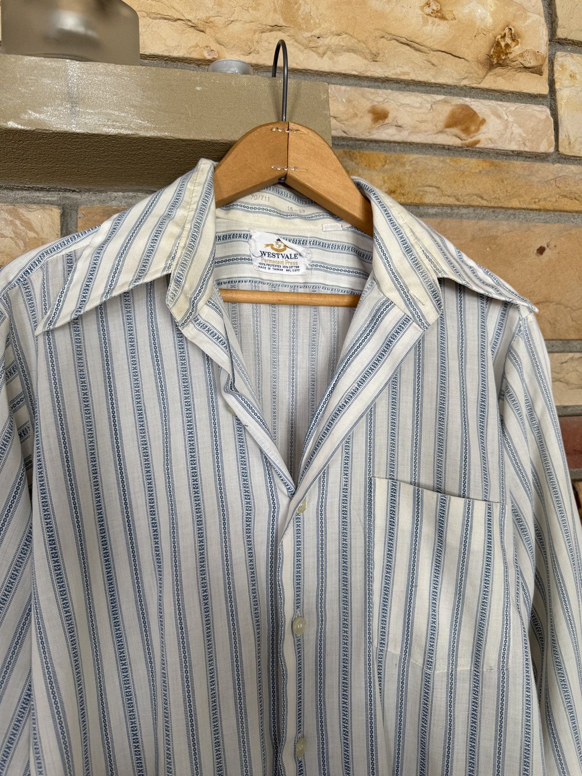 Vintage Vintage 70s Westvale Striped Button Up Collared Shirt Size US L / EU 52-54 / 3 - 2 Thumbnail