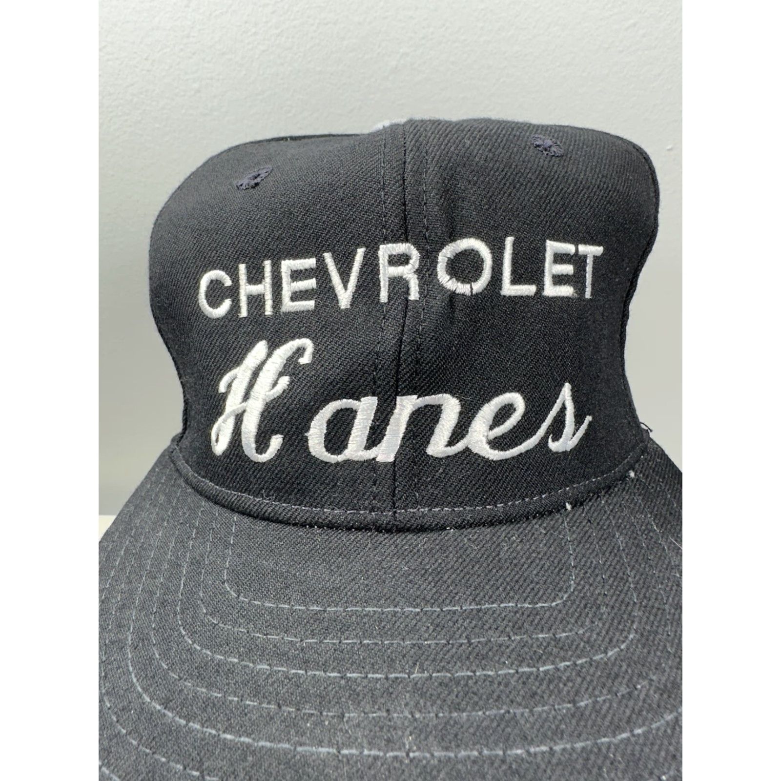 New Era VINTAGE 90s Chevrolet Hanes New Era Pro Snapback Hat Made in USA Black M/L Size ONE SIZE - 2 Thumbnail