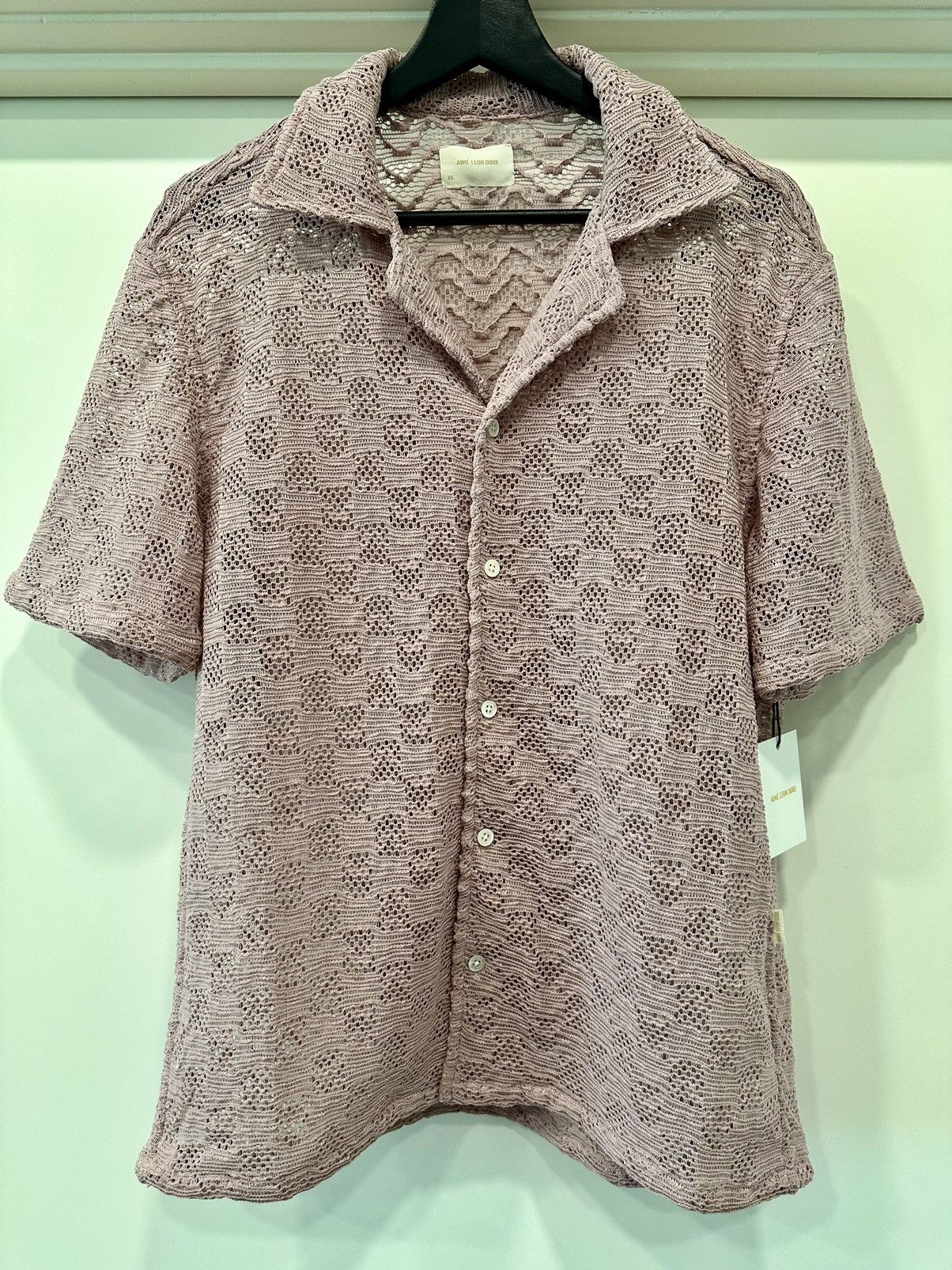 Aime Leon Dore XSmall ALD Rico shirt violet ice pink purple