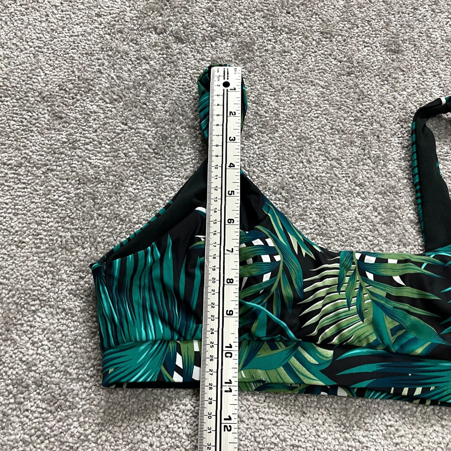 Vintage Unbranded Swimwear Bikini Top Womens Large Green Floral Tropical Beach Top L Green Floral Womens Beach 90s? Size L / US 10 / IT 46 - 5 Thumbnail