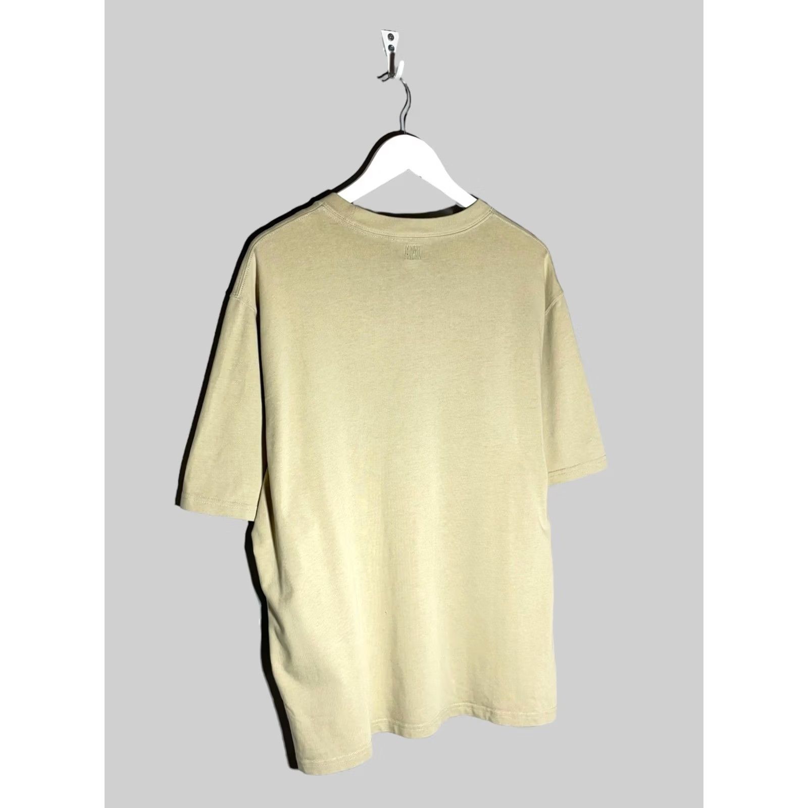 Vintage AMI T-Shirt Men’s Beige Crew Neck Short Sleeve L Cotton Logo Size US L / EU 52-54 / 3 - 7 Thumbnail