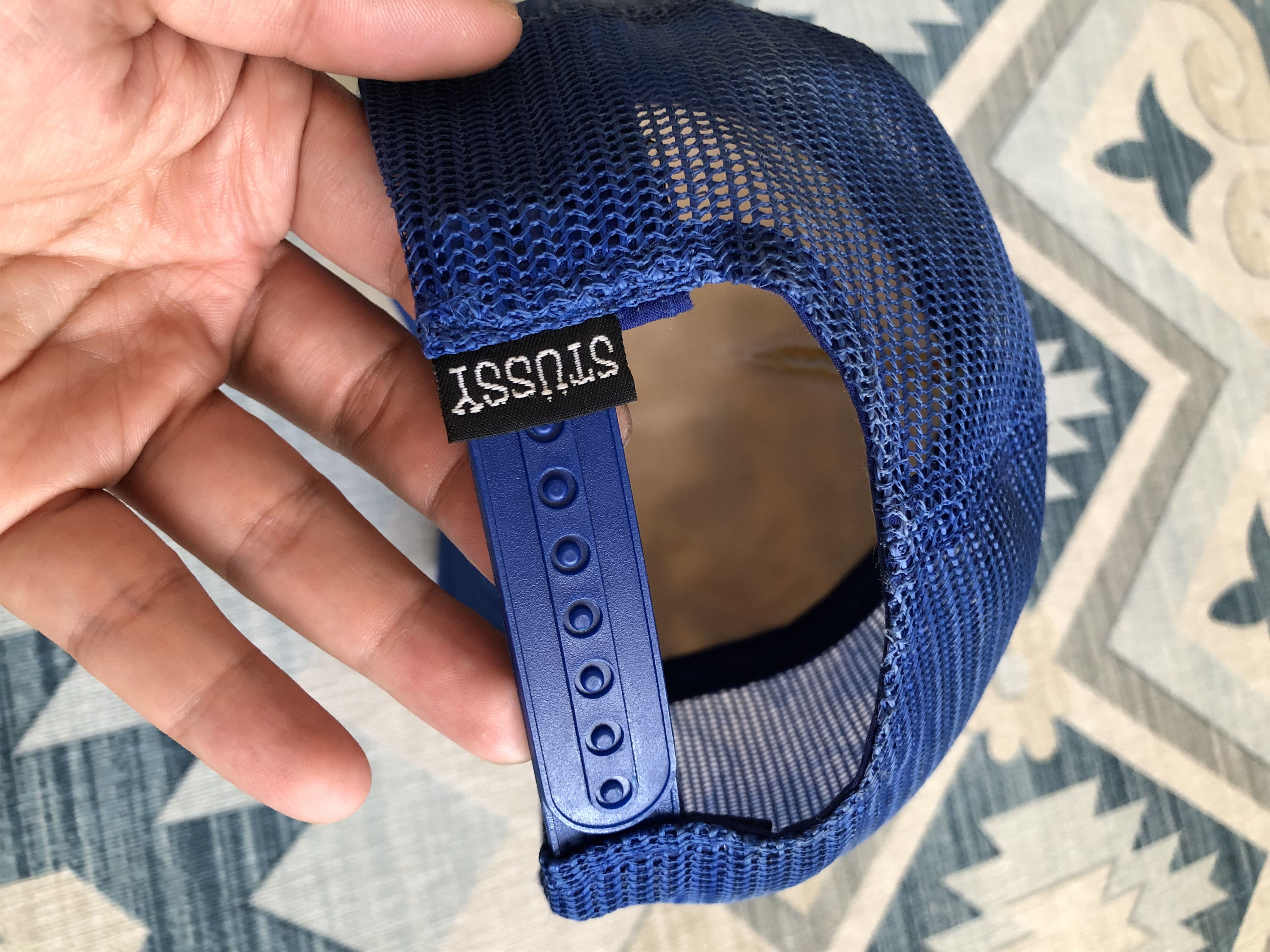 Stussy RARE🔥VINTAGE 90’S STUSSY JAHIRIE RASTA BLUE TRUCKER Size ONE SIZE - 9 Thumbnail