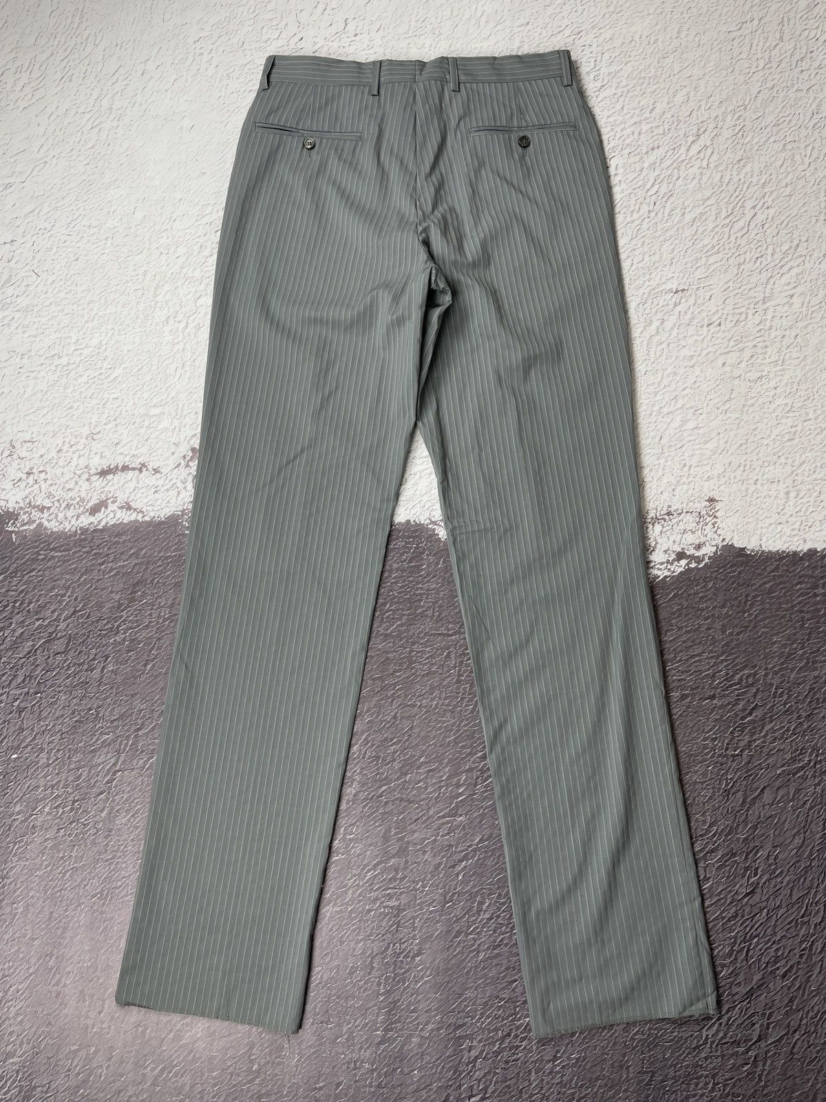 Versace Versace Collection grey striped wool casual pants Size US 32 / EU 48 - 4 Thumbnail