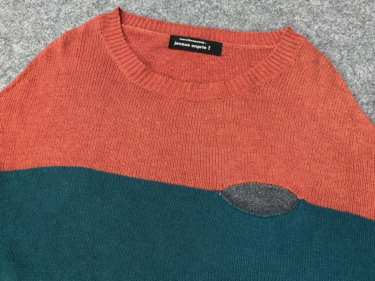 Issey Miyake Mercibeaucop Issey Miyake 2Tone Wool Knitwear Size ONE SIZE - 3 Thumbnail