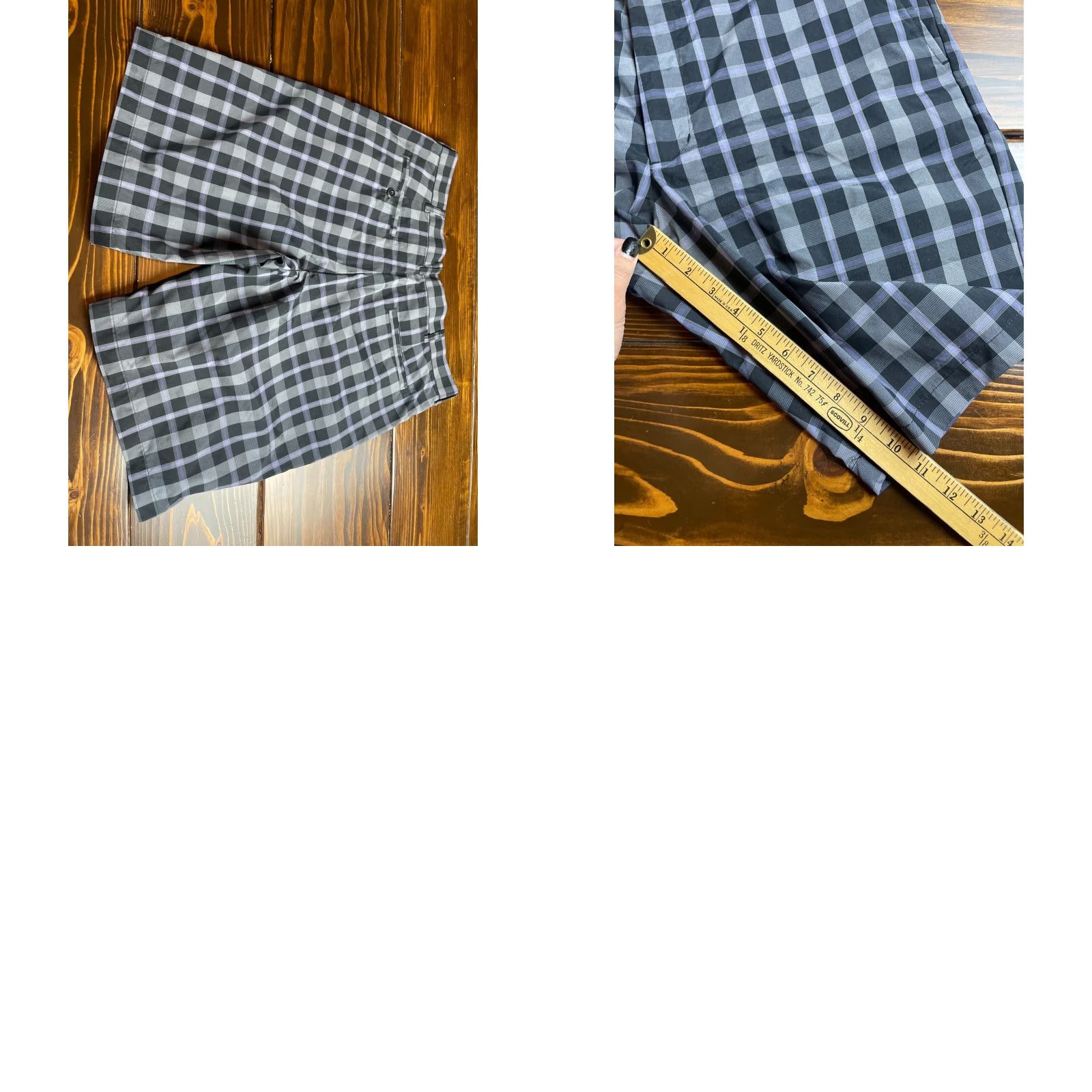 Hogan Ben Hogan Shorts Mens 37 Black Gray Purple Casual Pockets Performance Chino Shorts Size US 37 - 8 Thumbnail